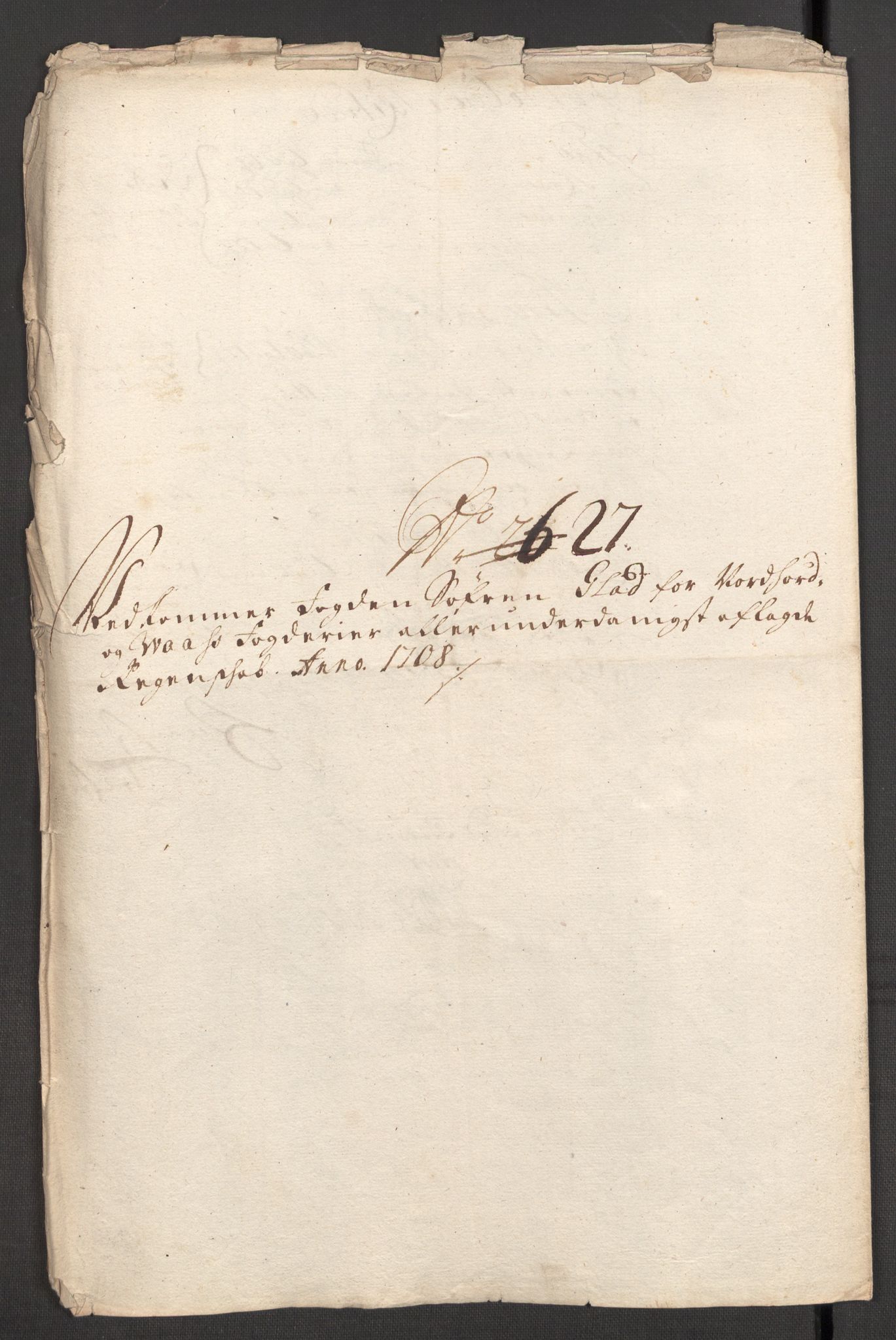 Rentekammeret inntil 1814, Reviderte regnskaper, Fogderegnskap, RA/EA-4092/R51/L3189: Fogderegnskap Nordhordland og Voss, 1708, s. 372