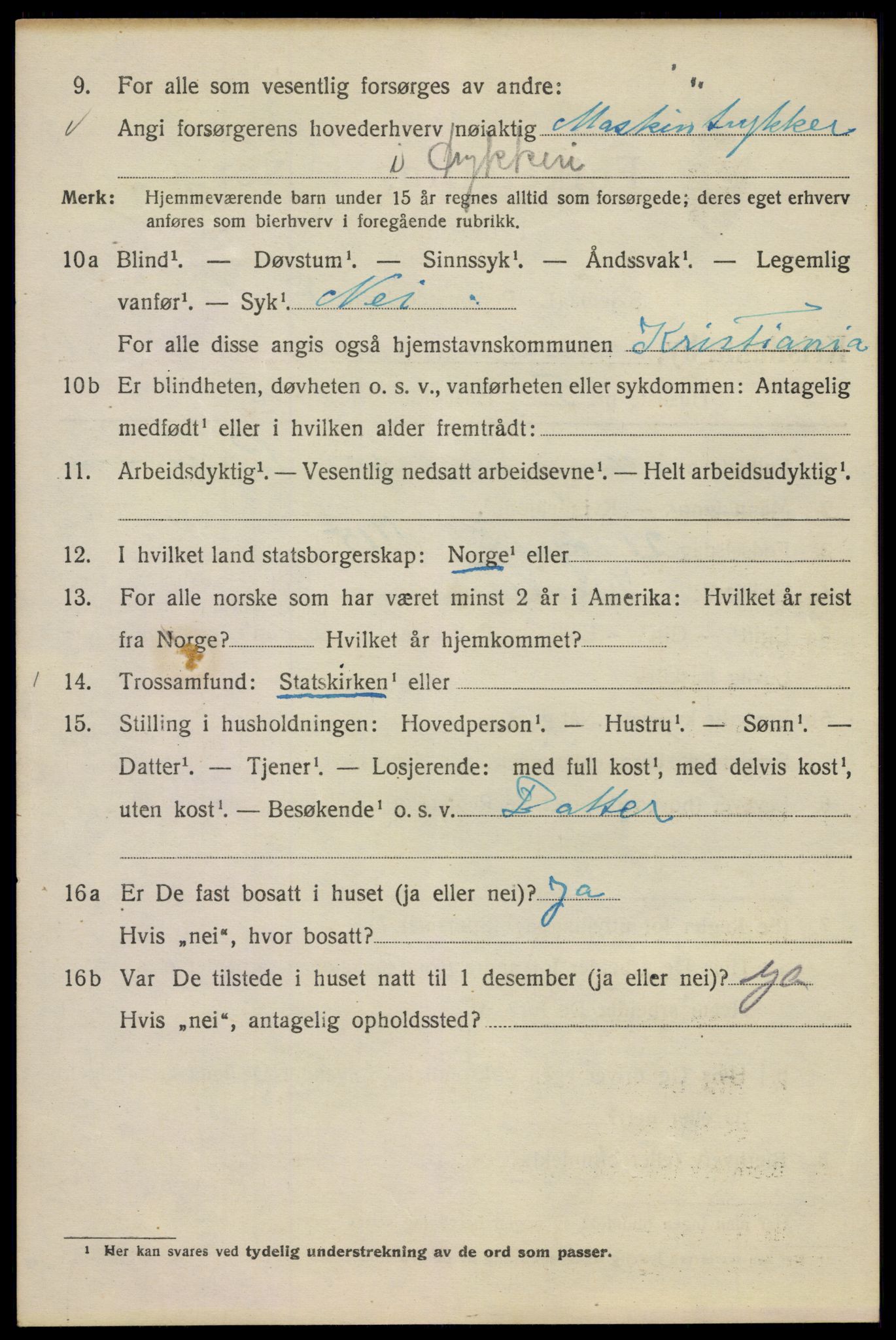 SAO, Folketelling 1920 for 0301 Kristiania kjøpstad, 1920, s. 392166