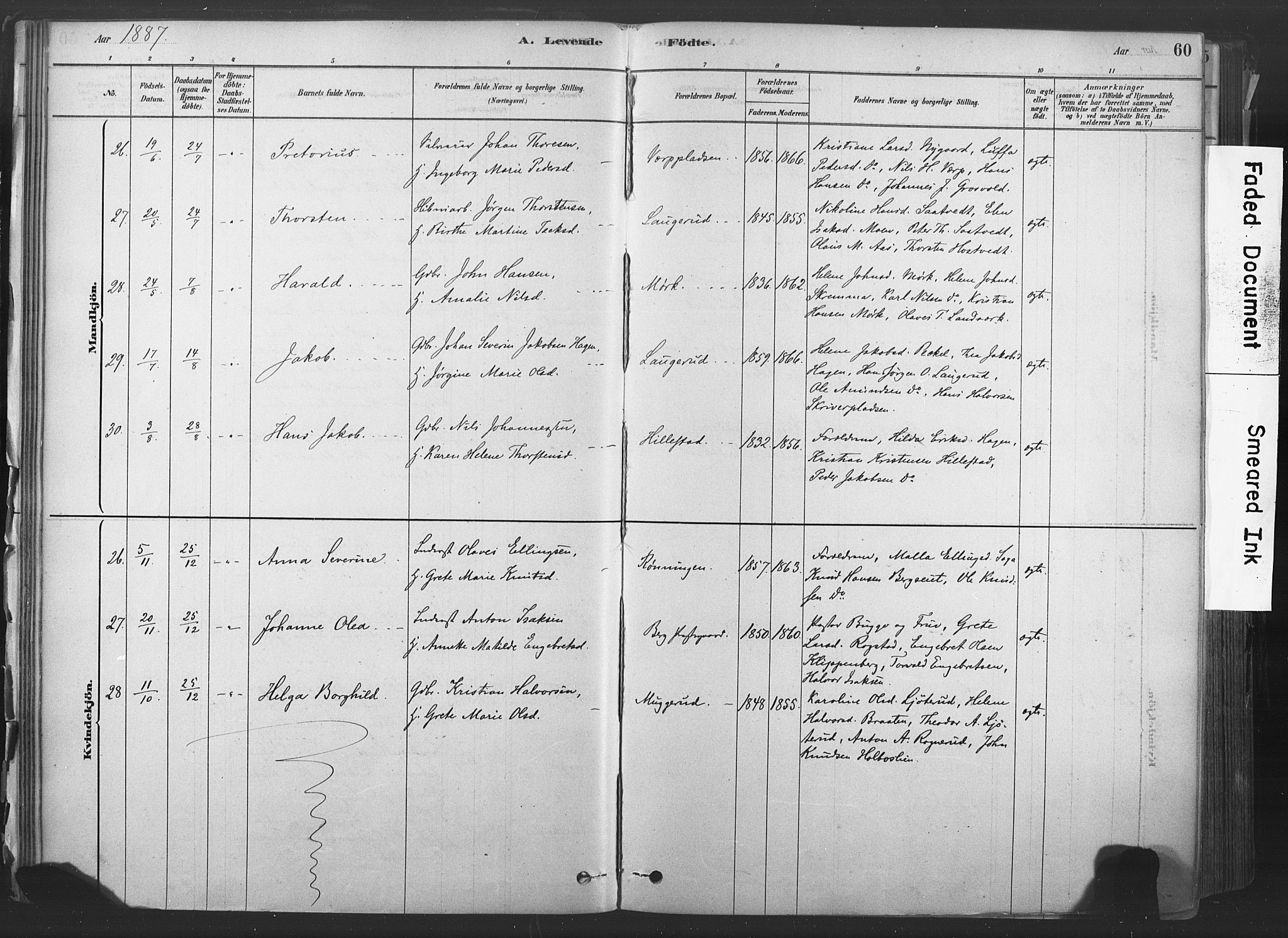 Sandsvær kirkebøker, AV/SAKO-A-244/F/Fd/L0001: Ministerialbok nr. IV 1, 1878-1906, s. 60