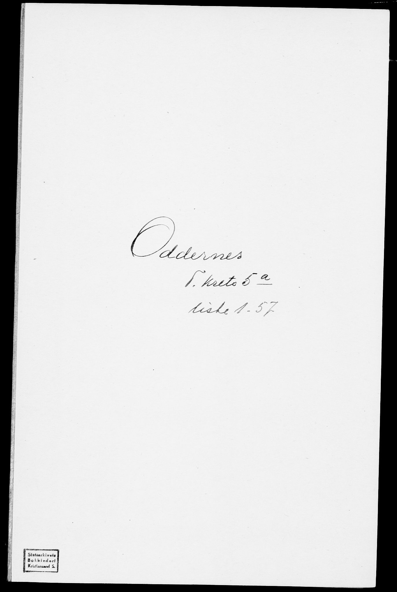 SAK, Folketelling 1875 for 1012P Oddernes prestegjeld, 1875, s. 724