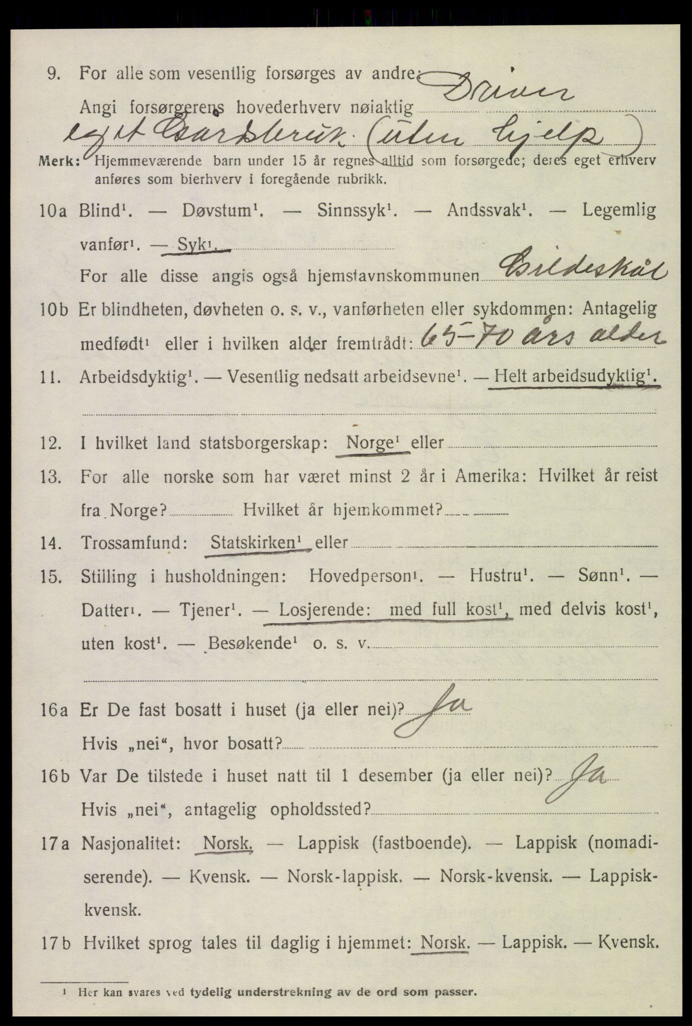 SAT, Folketelling 1920 for 1838 Gildeskål herred, 1920, s. 5757