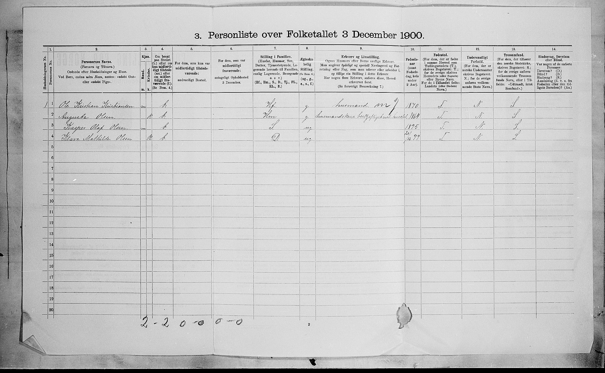 SAH, Folketelling 1900 for 0528 Østre Toten herred, 1900, s. 499