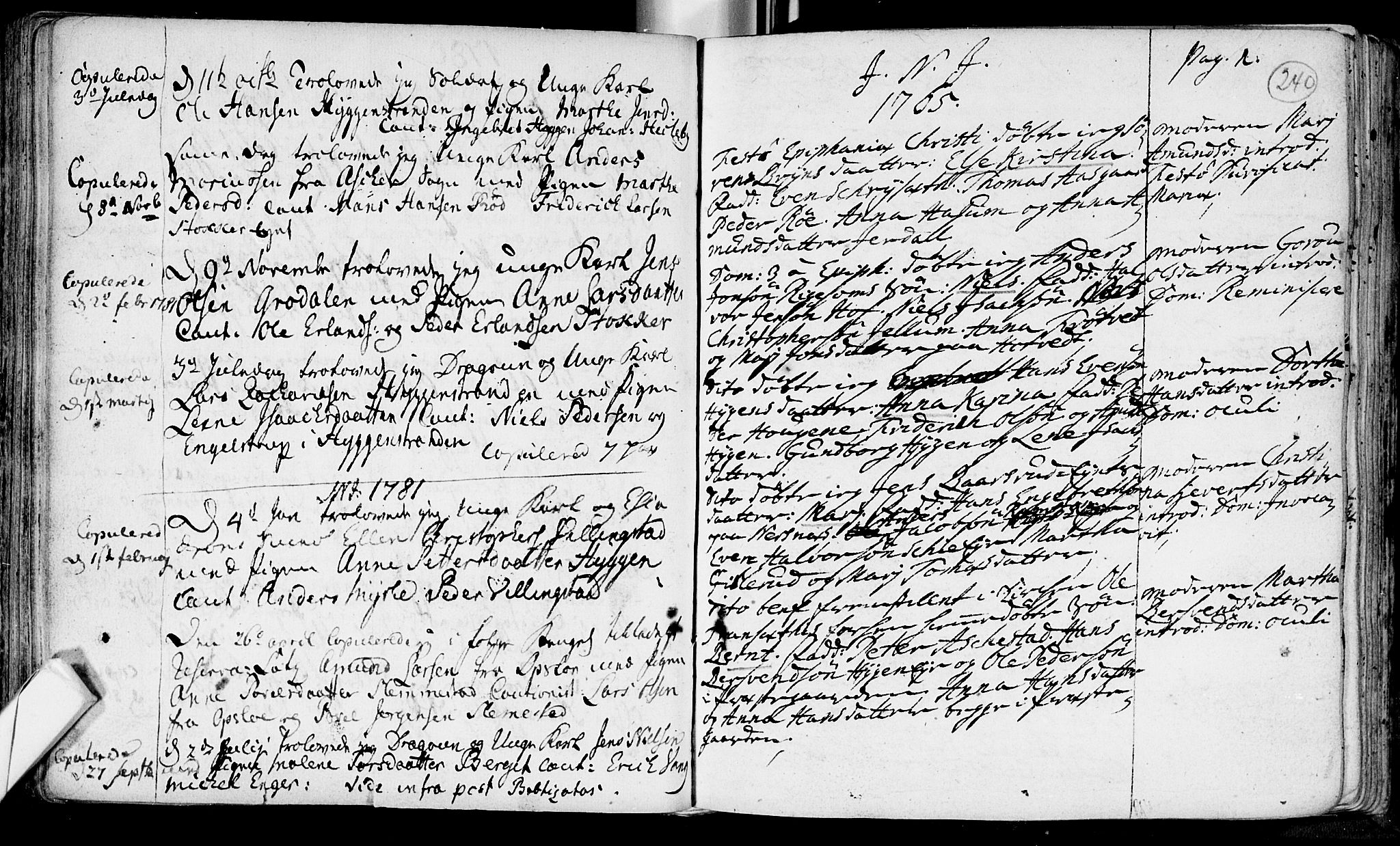 Røyken kirkebøker, SAKO/A-241/F/Fa/L0002: Ministerialbok nr. 2, 1731-1782, s. 240