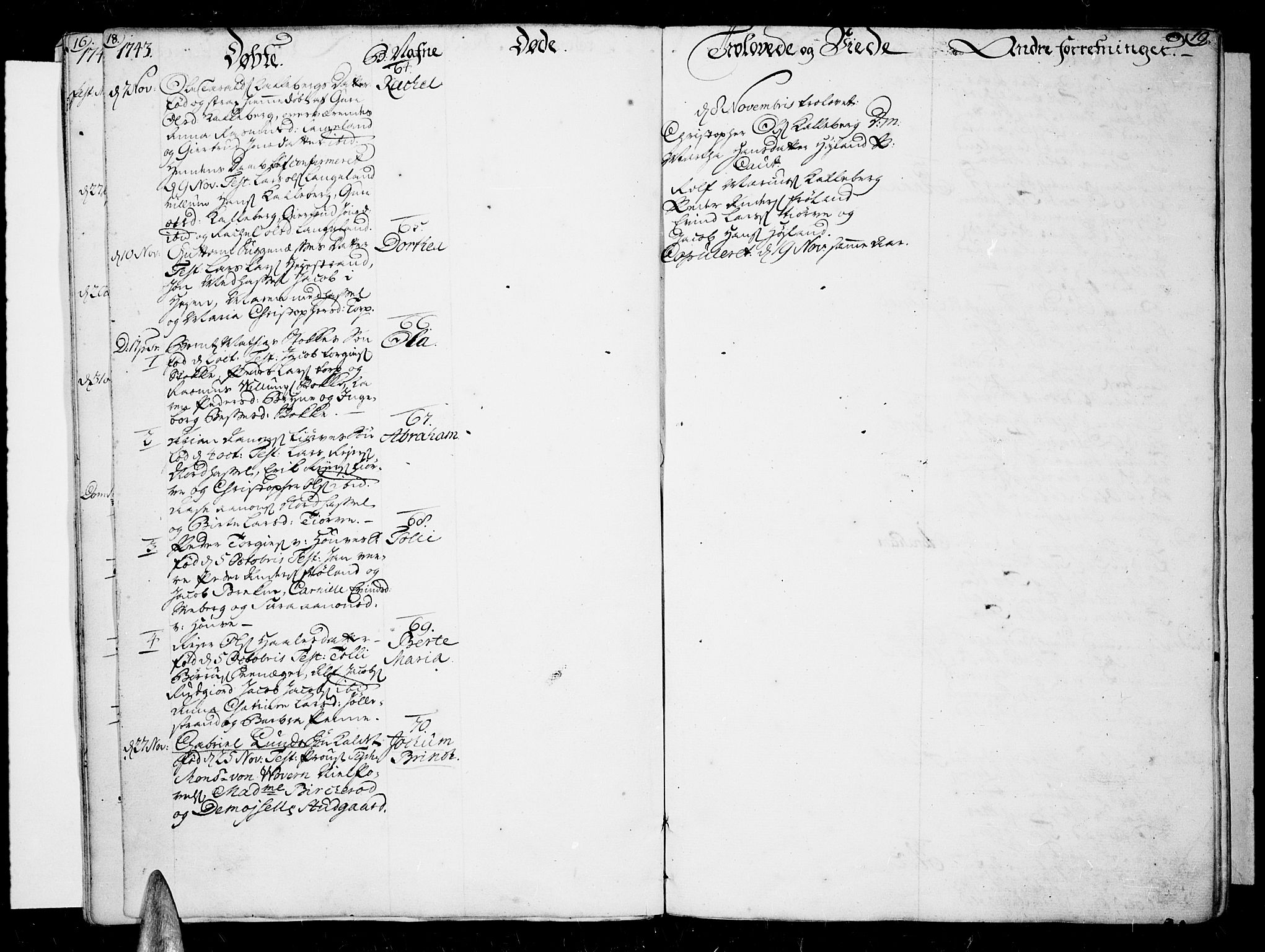 Lista sokneprestkontor, AV/SAK-1111-0027/F/Fa/L0003: Ministerialbok nr. A 3 /1, 1743-1767, s. 18-19