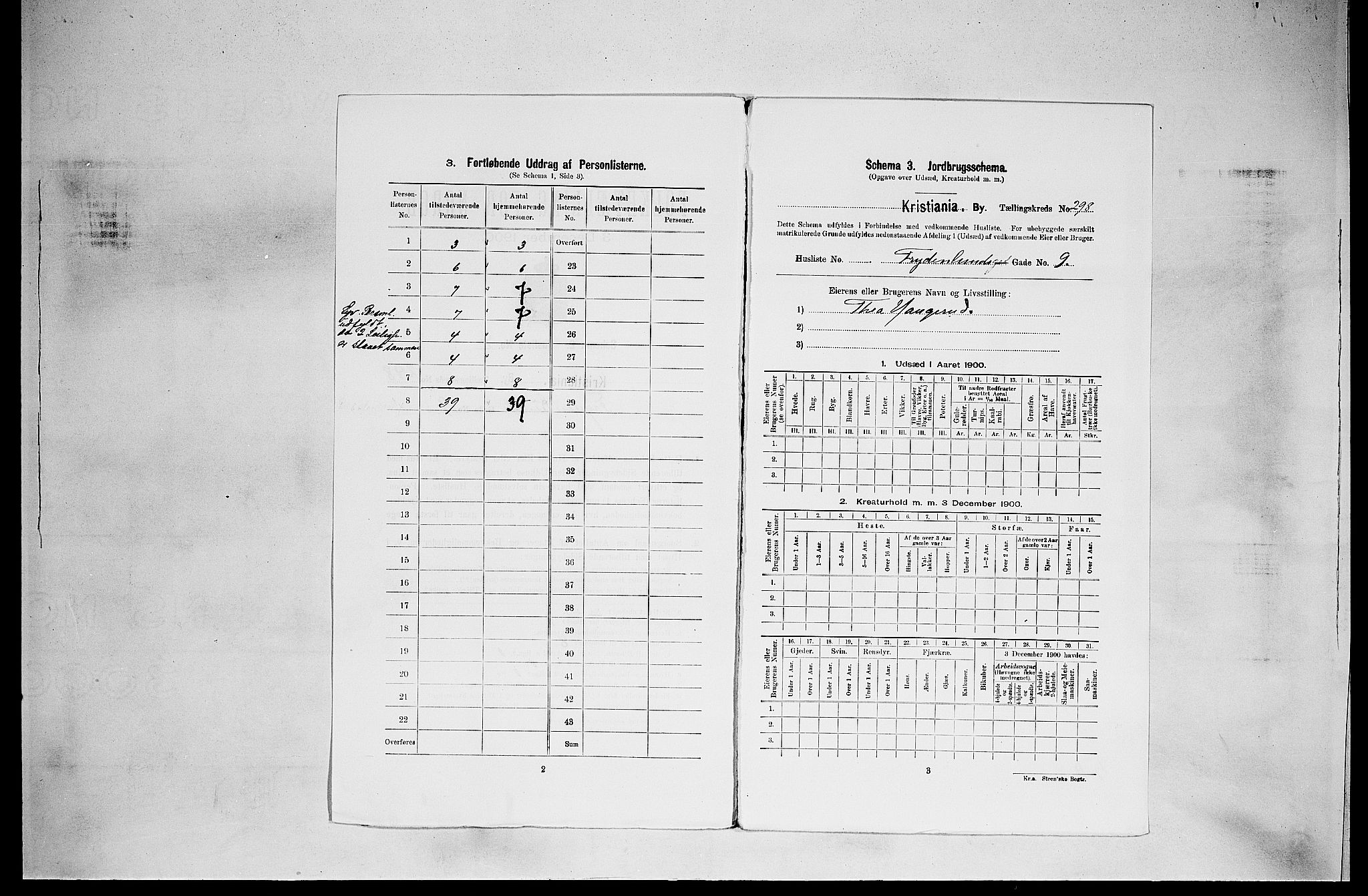 SAO, Folketelling 1900 for 0301 Kristiania kjøpstad, 1900, s. 26490