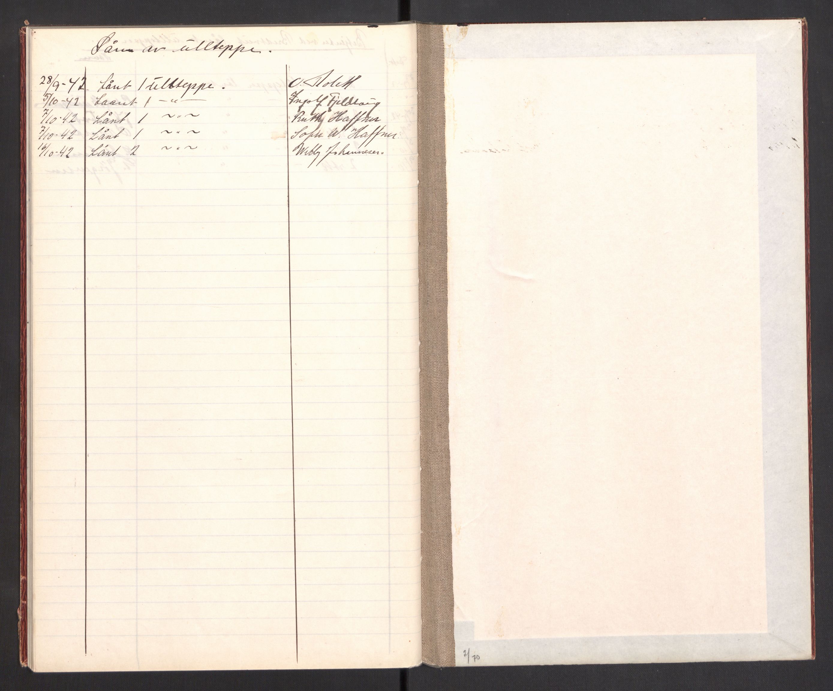 Statspolitiet - Hovedkontoret / Osloavdelingen, AV/RA-S-1329/C/Cl/L0011: Sikringsfanger, 1942