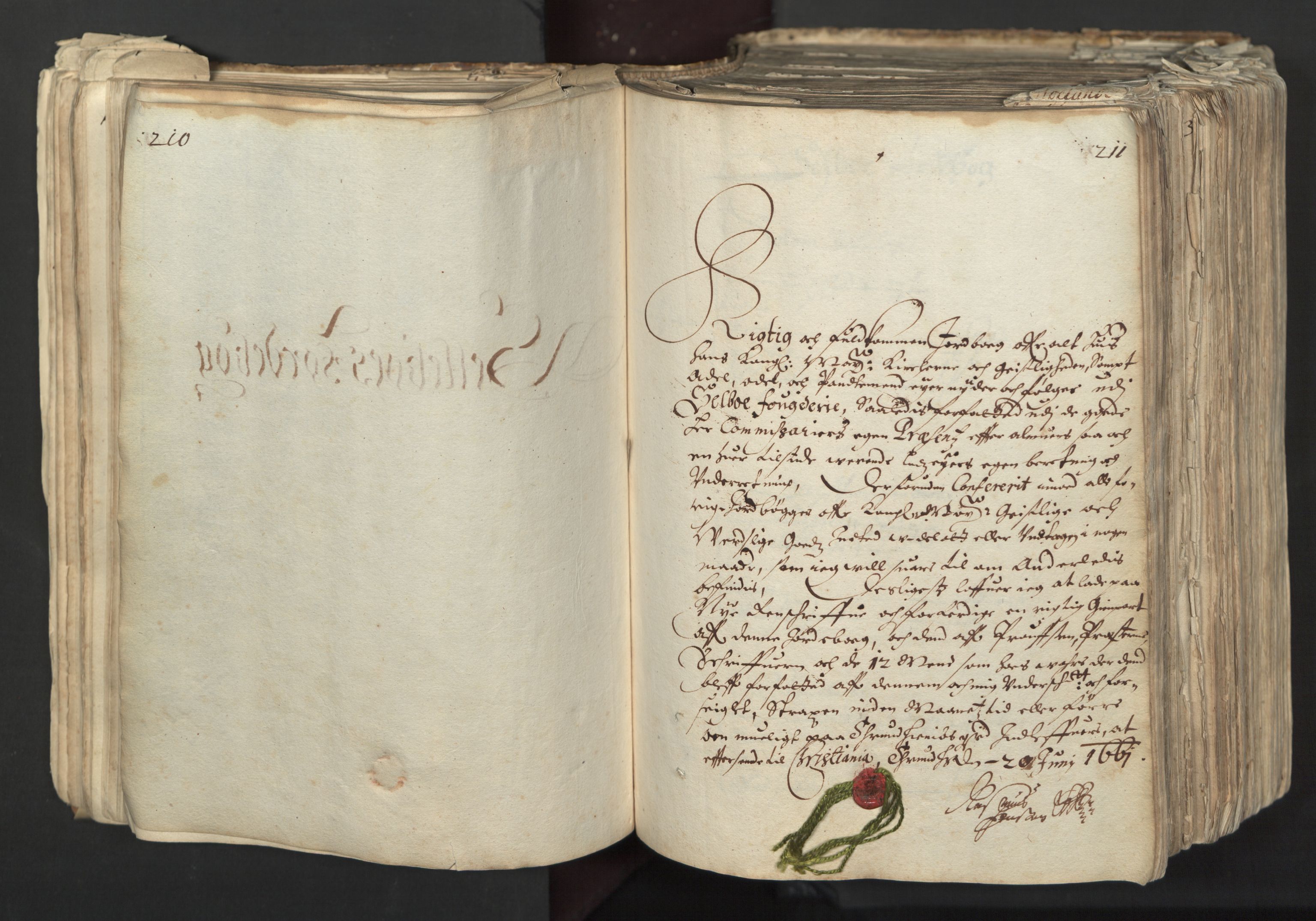 Rentekammeret inntil 1814, Realistisk ordnet avdeling, RA/EA-4070/L/L0027: Trondheim lagdømme:, 1661, s. 210-211