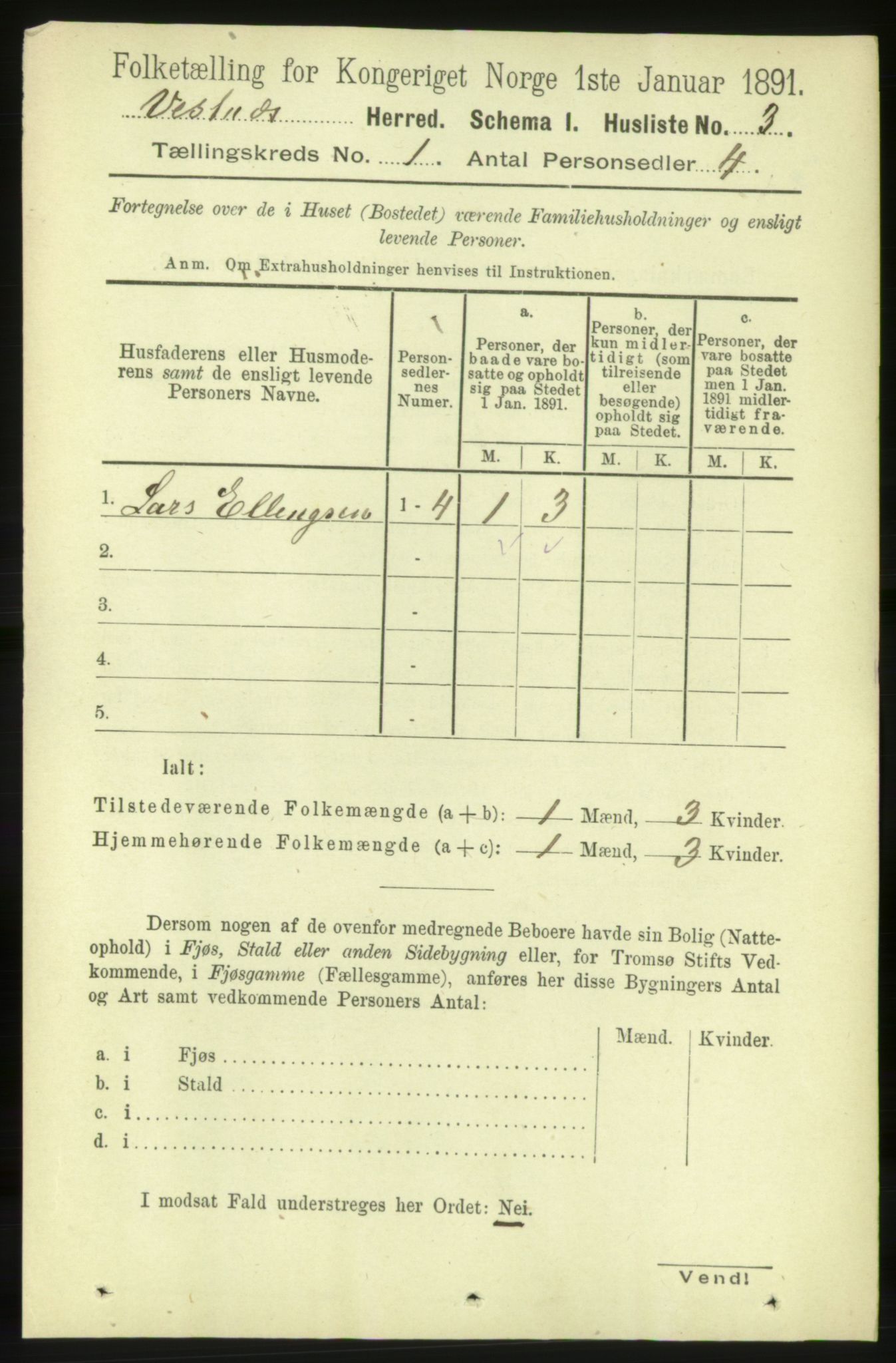 RA, Folketelling 1891 for 1535 Vestnes herred, 1891, s. 35