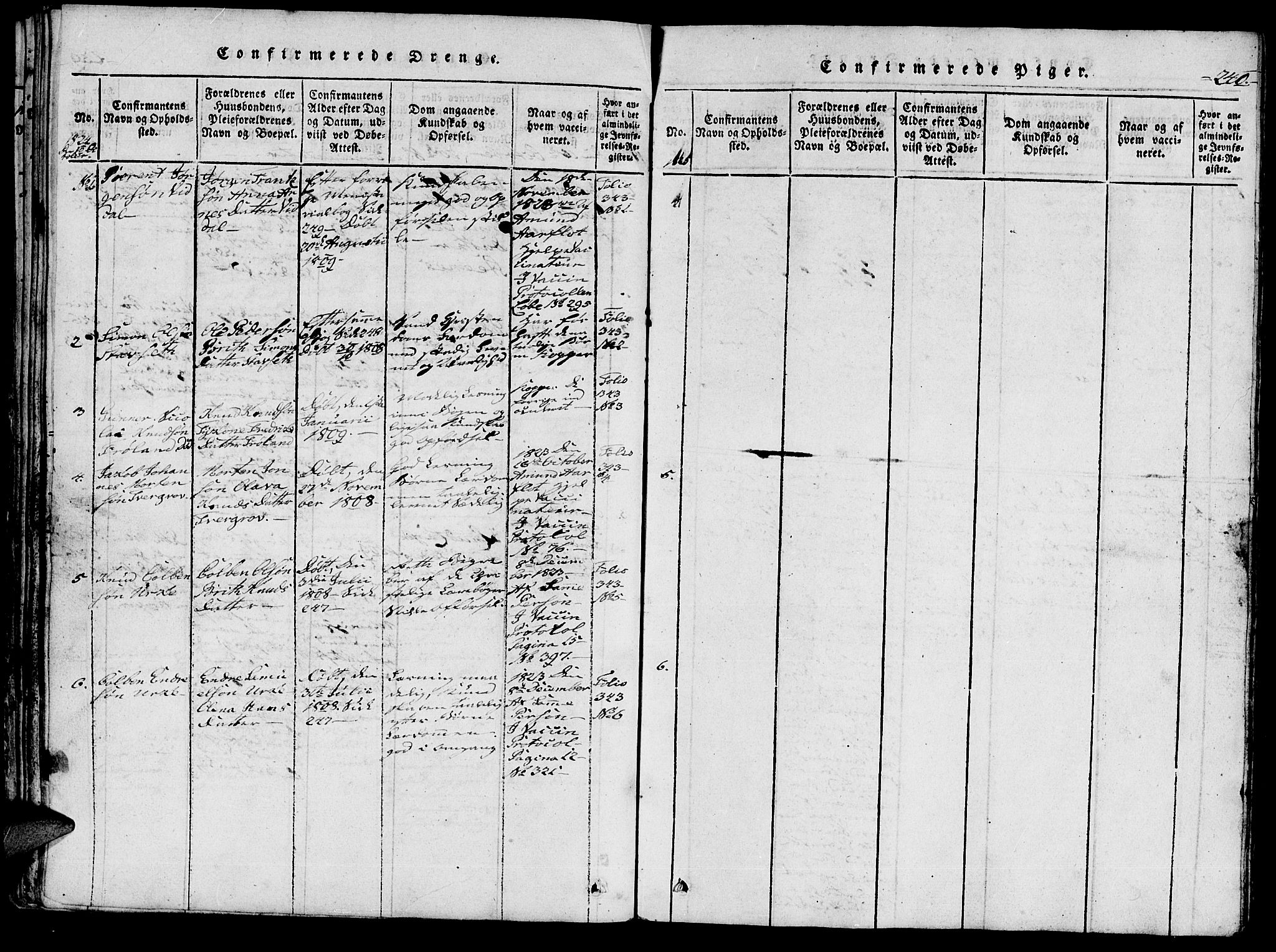 Ministerialprotokoller, klokkerbøker og fødselsregistre - Møre og Romsdal, SAT/A-1454/515/L0207: Ministerialbok nr. 515A03, 1819-1829, s. 240