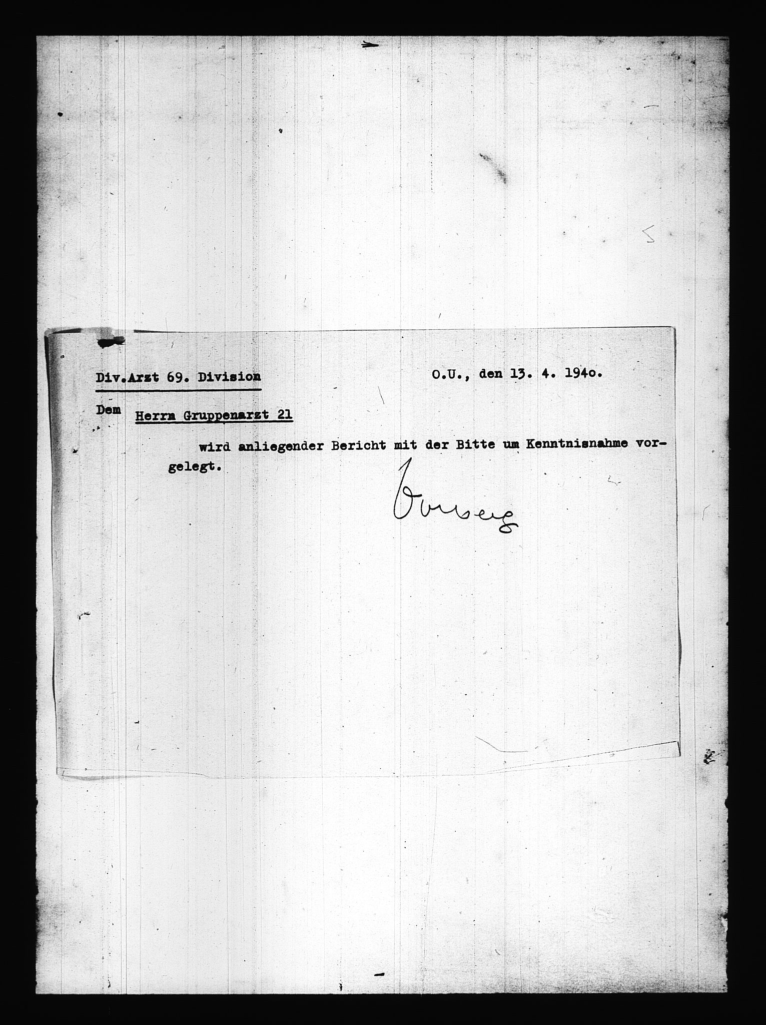 Documents Section, RA/RAFA-2200/V/L0086: Amerikansk mikrofilm "Captured German Documents".
Box No. 725.  FKA jnr. 601/1954., 1940, s. 420