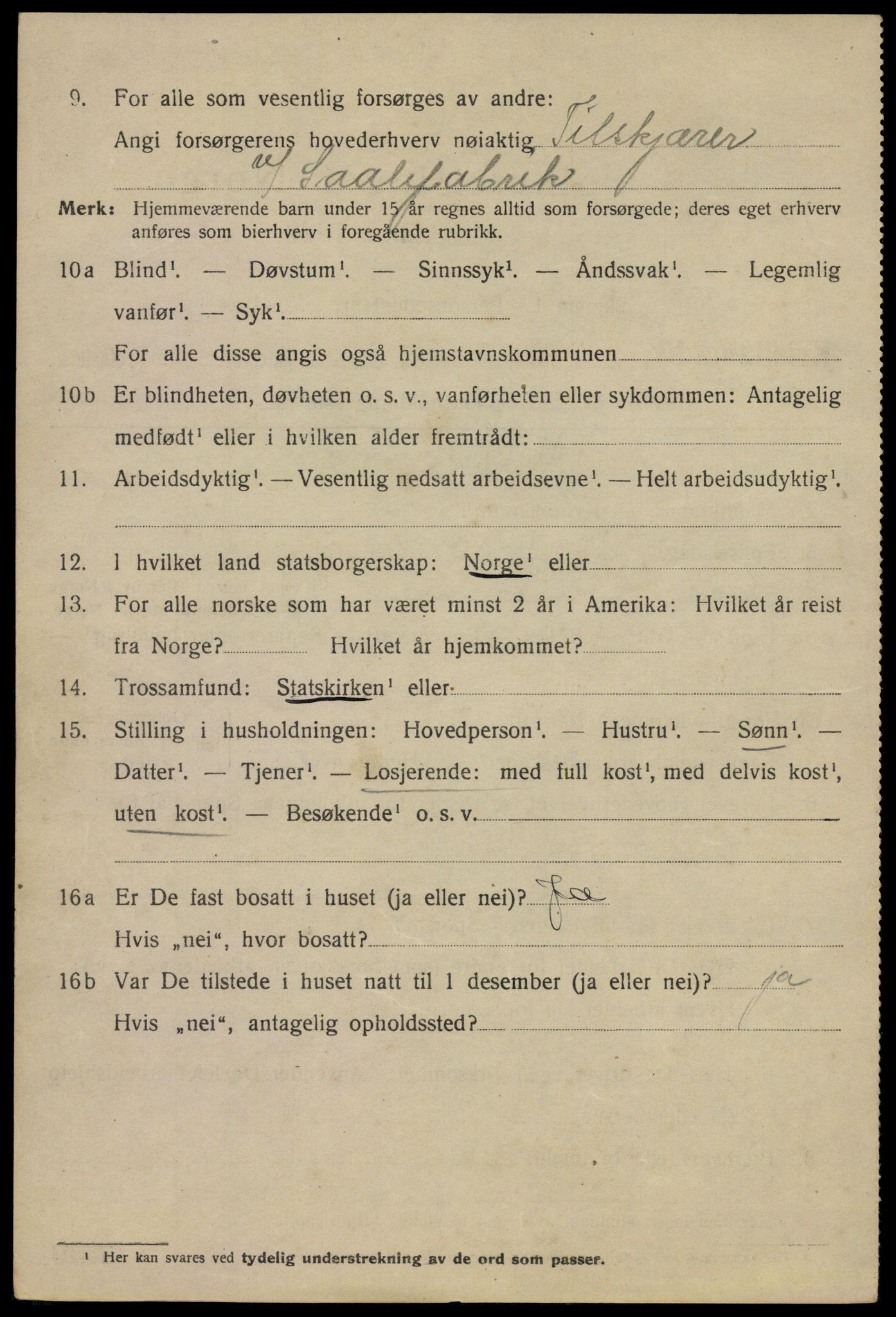 SAO, Folketelling 1920 for 0301 Kristiania kjøpstad, 1920, s. 252416