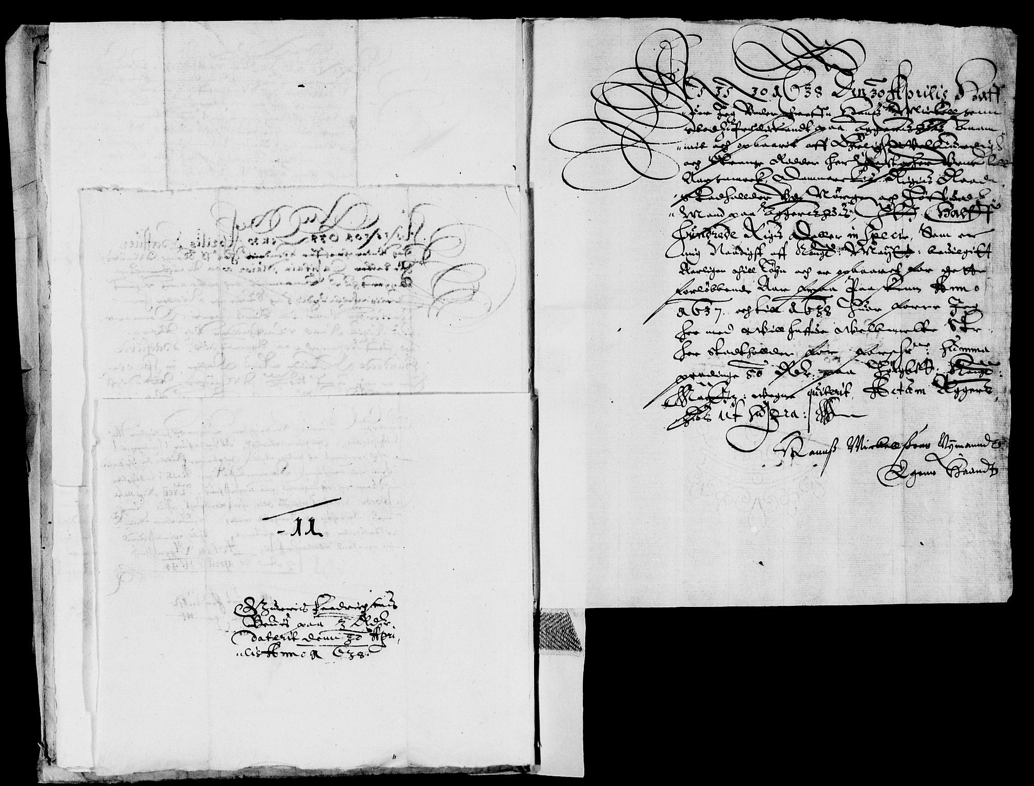 Rentekammeret inntil 1814, Reviderte regnskaper, Lensregnskaper, RA/EA-5023/R/Rb/Rba/L0137: Akershus len, 1637-1638