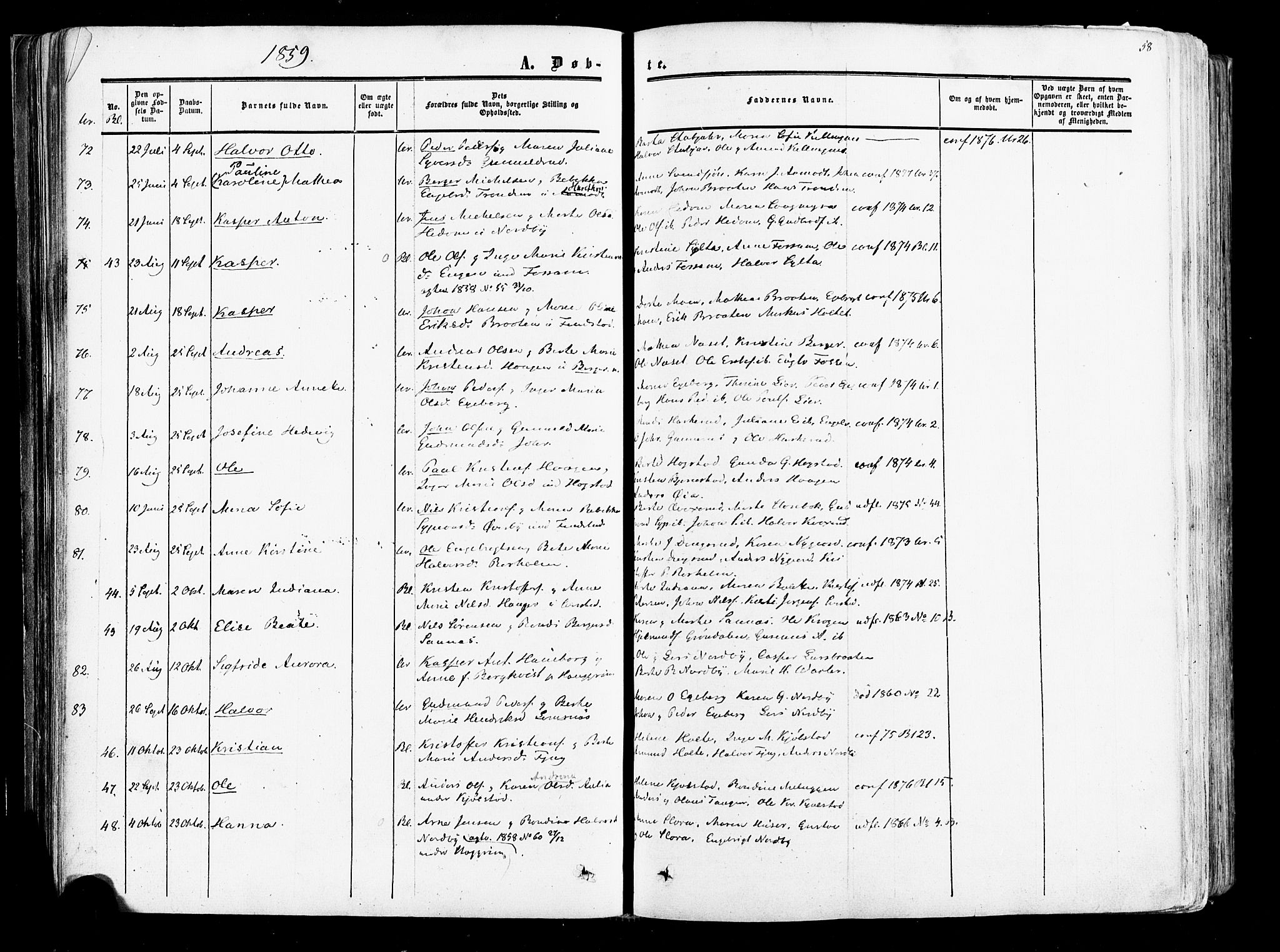 Aurskog prestekontor Kirkebøker, AV/SAO-A-10304a/F/Fa/L0007: Ministerialbok nr. I 7, 1854-1877, s. 58