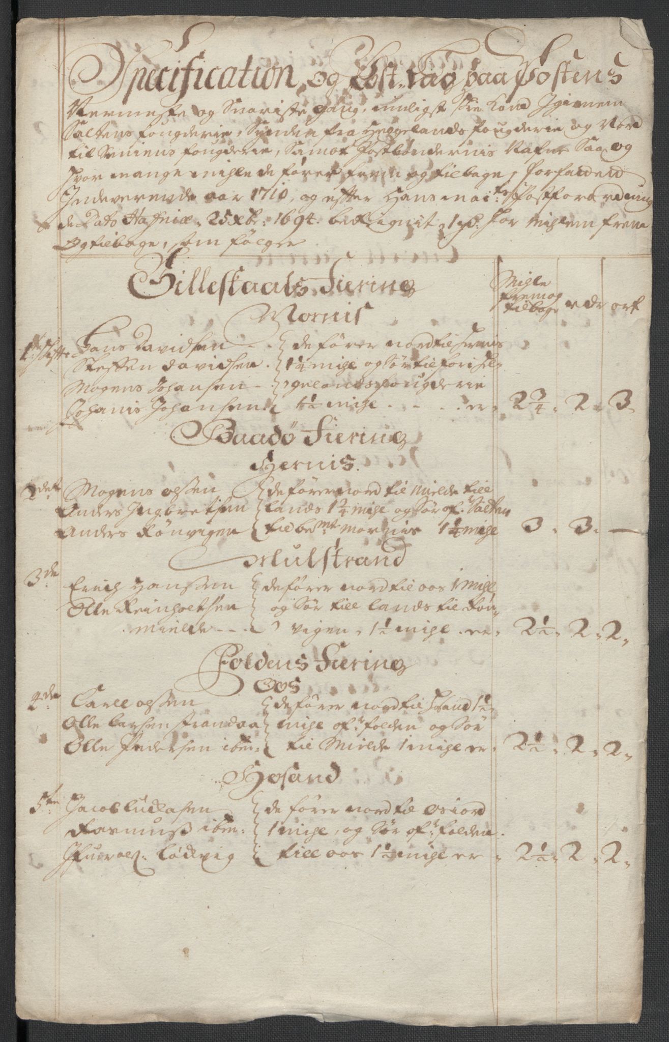 Rentekammeret inntil 1814, Reviderte regnskaper, Fogderegnskap, RA/EA-4092/R66/L4581: Fogderegnskap Salten, 1707-1710, s. 498