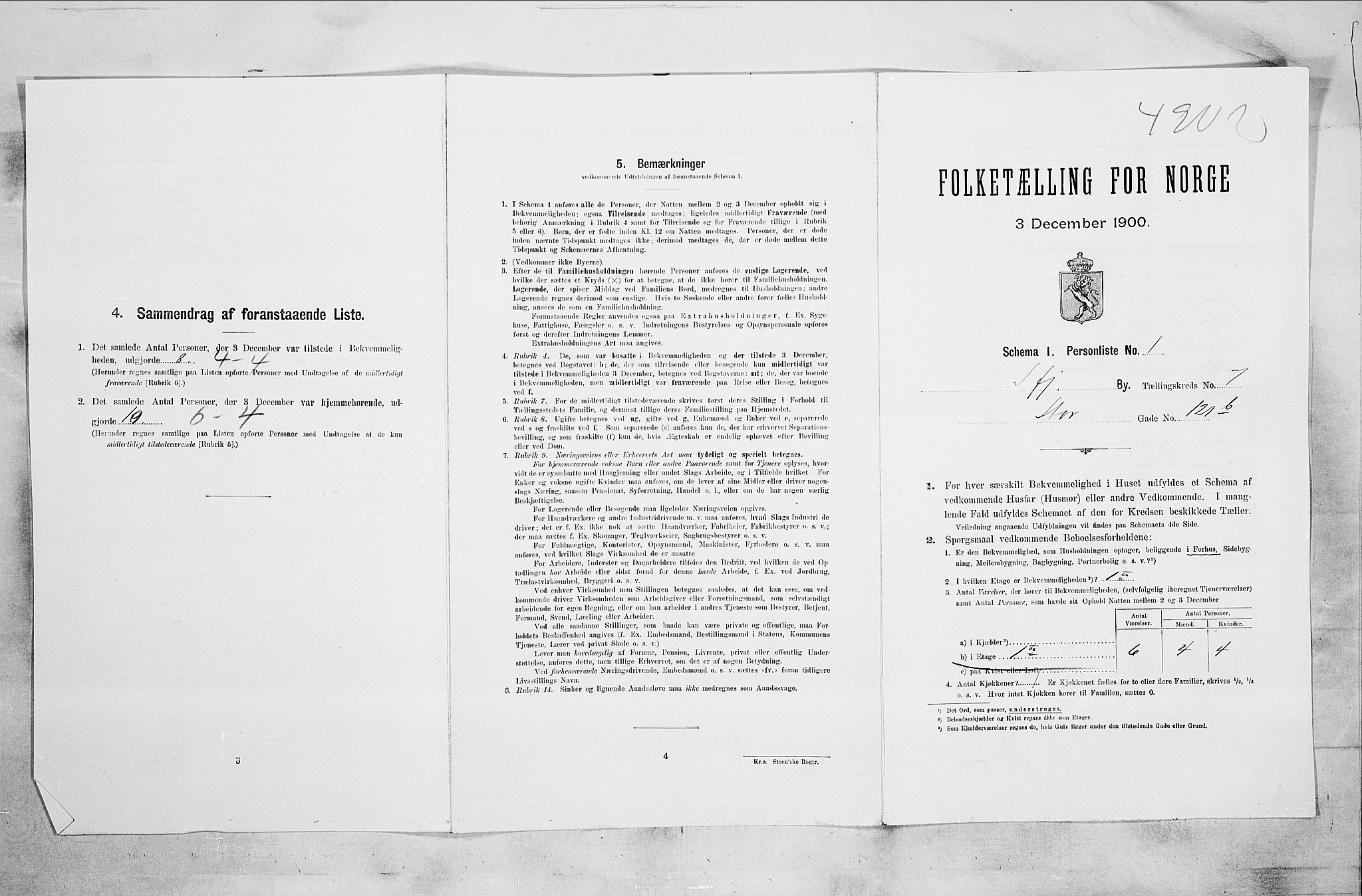 RA, Folketelling 1900 for 0706 Sandefjord kjøpstad, 1900, s. 1855