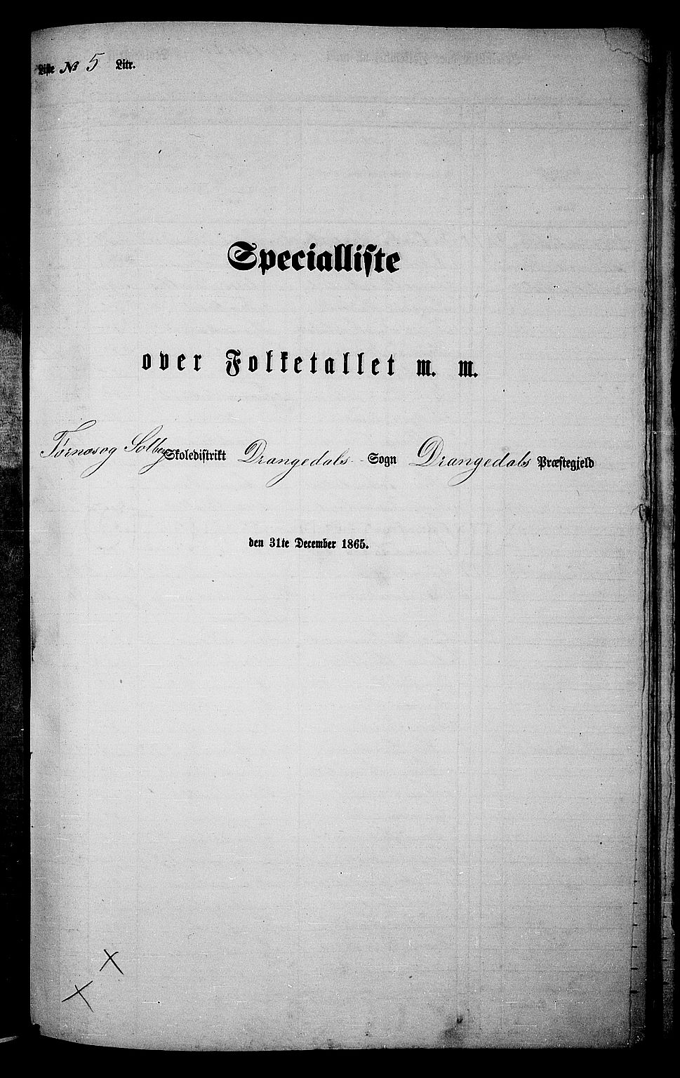 RA, Folketelling 1865 for 0817P Drangedal prestegjeld, 1865, s. 61