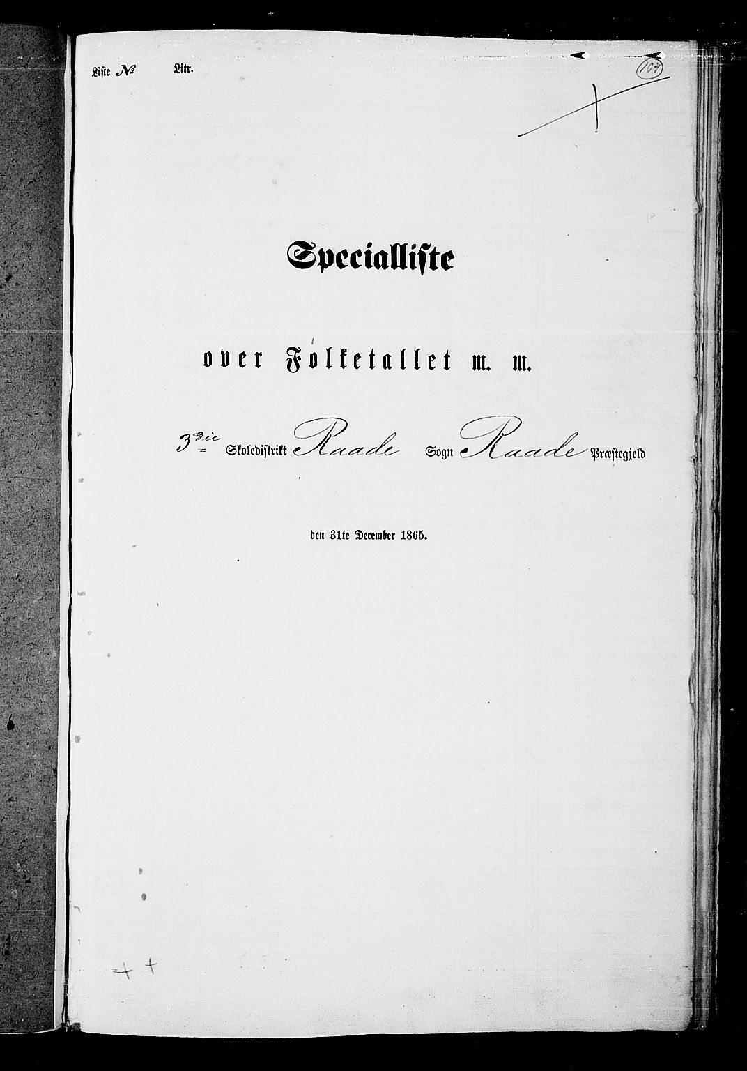 RA, Folketelling 1865 for 0135P Råde prestegjeld, 1865, s. 96