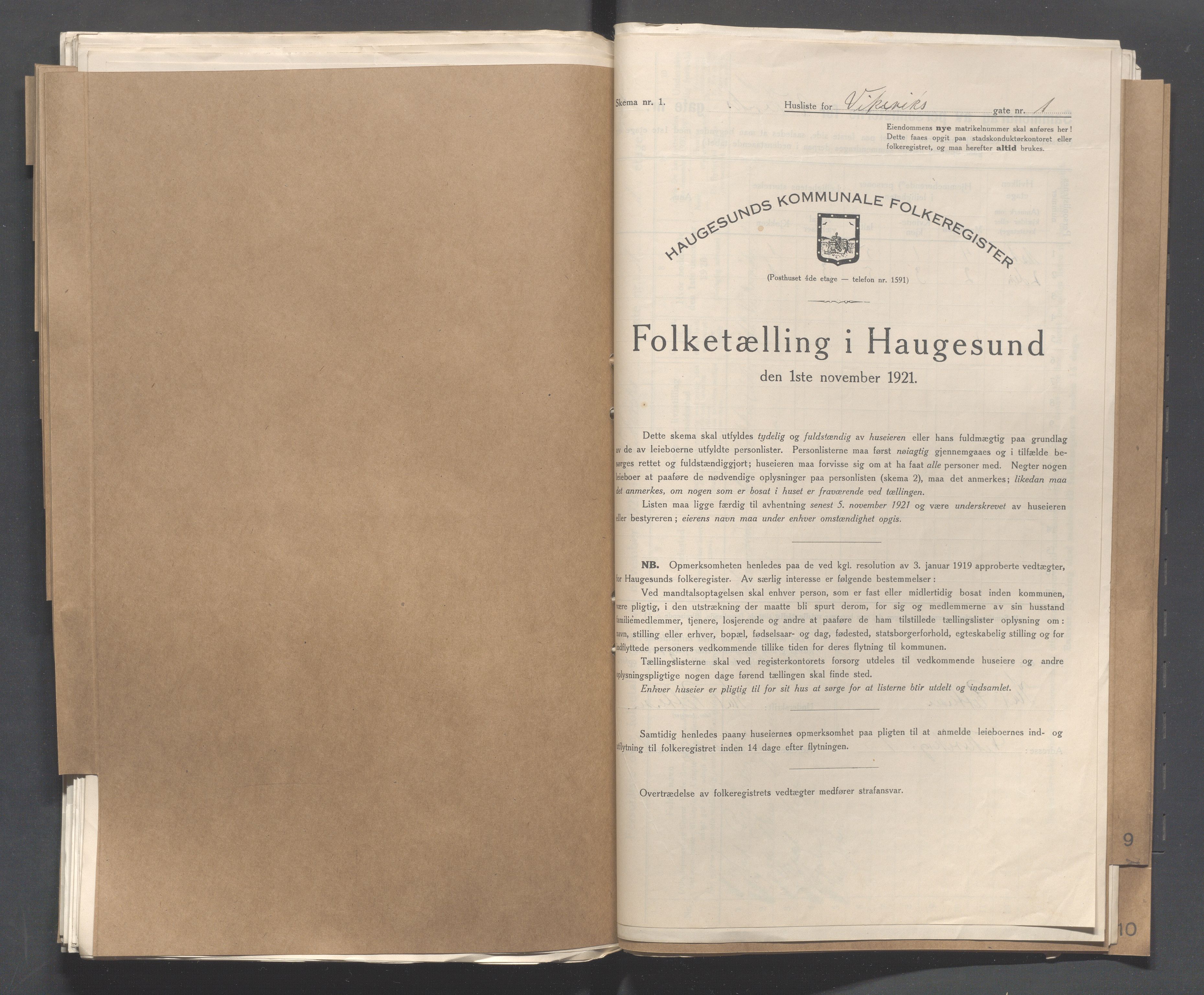 IKAR, Kommunal folketelling 1.11.1921 for Haugesund, 1921, s. 5505