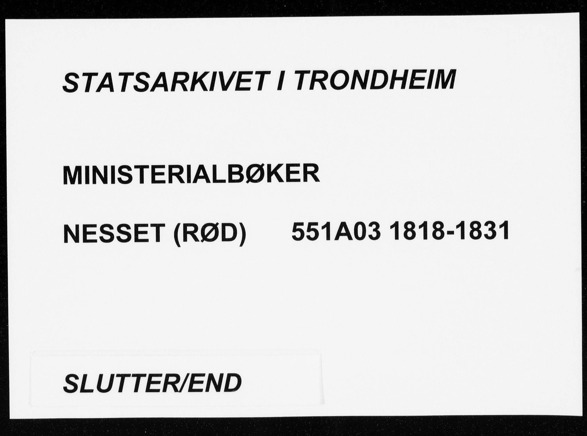 Ministerialprotokoller, klokkerbøker og fødselsregistre - Møre og Romsdal, AV/SAT-A-1454/551/L0623: Ministerialbok nr. 551A03, 1818-1831