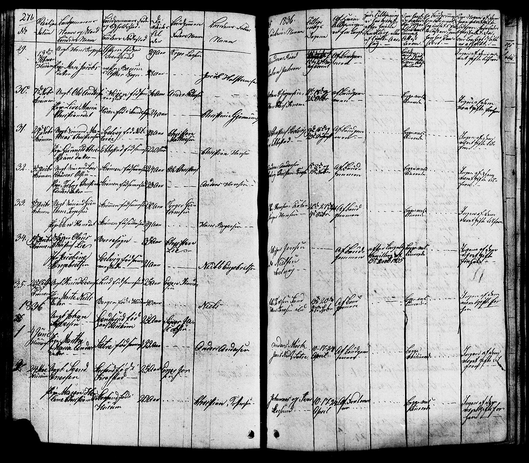 Hurum kirkebøker, AV/SAKO-A-229/G/Ga/L0002: Klokkerbok nr. I 2, 1827-1857, s. 276