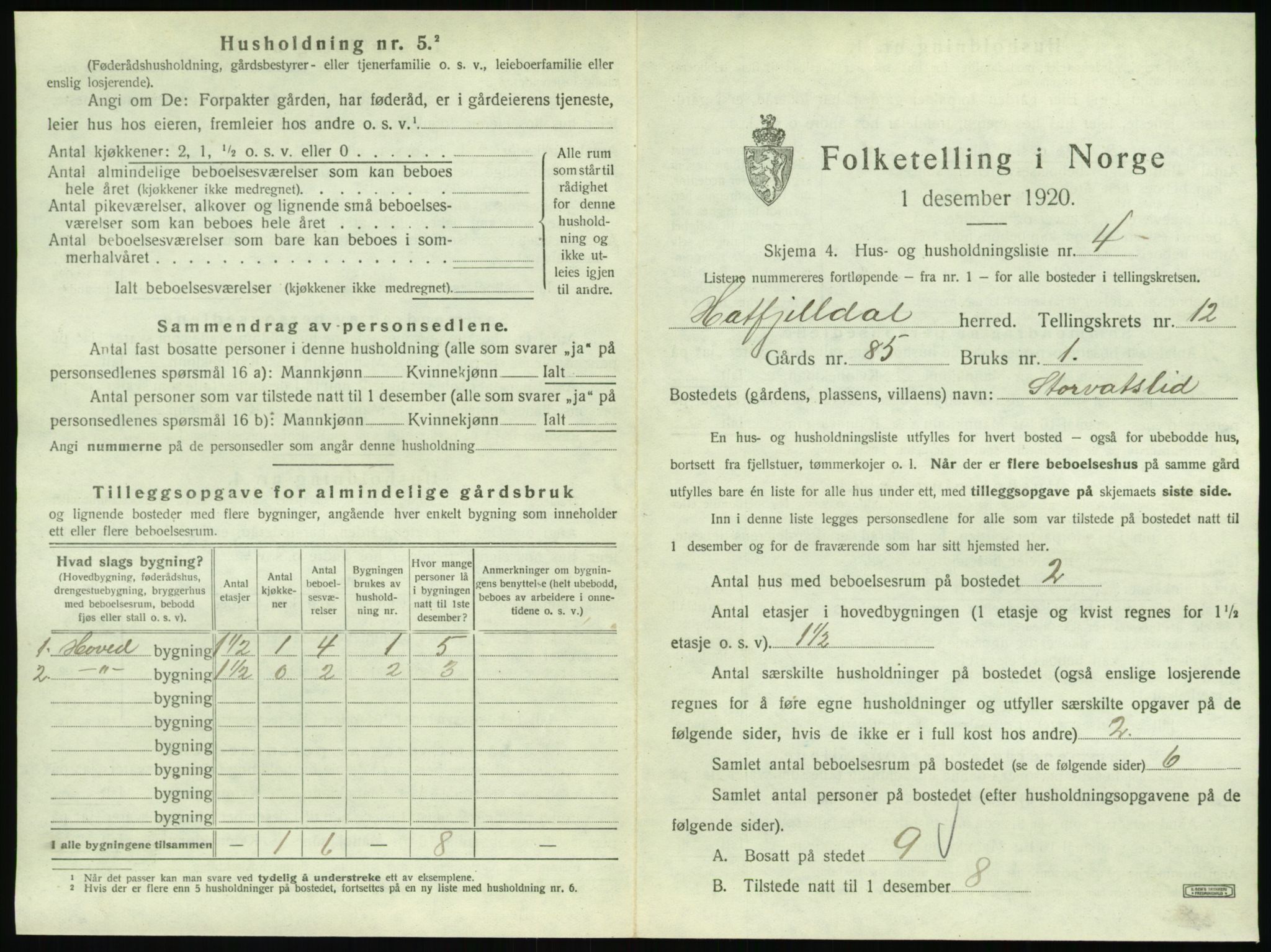 SAT, Folketelling 1920 for 1826 Hattfjelldal herred, 1920, s. 374