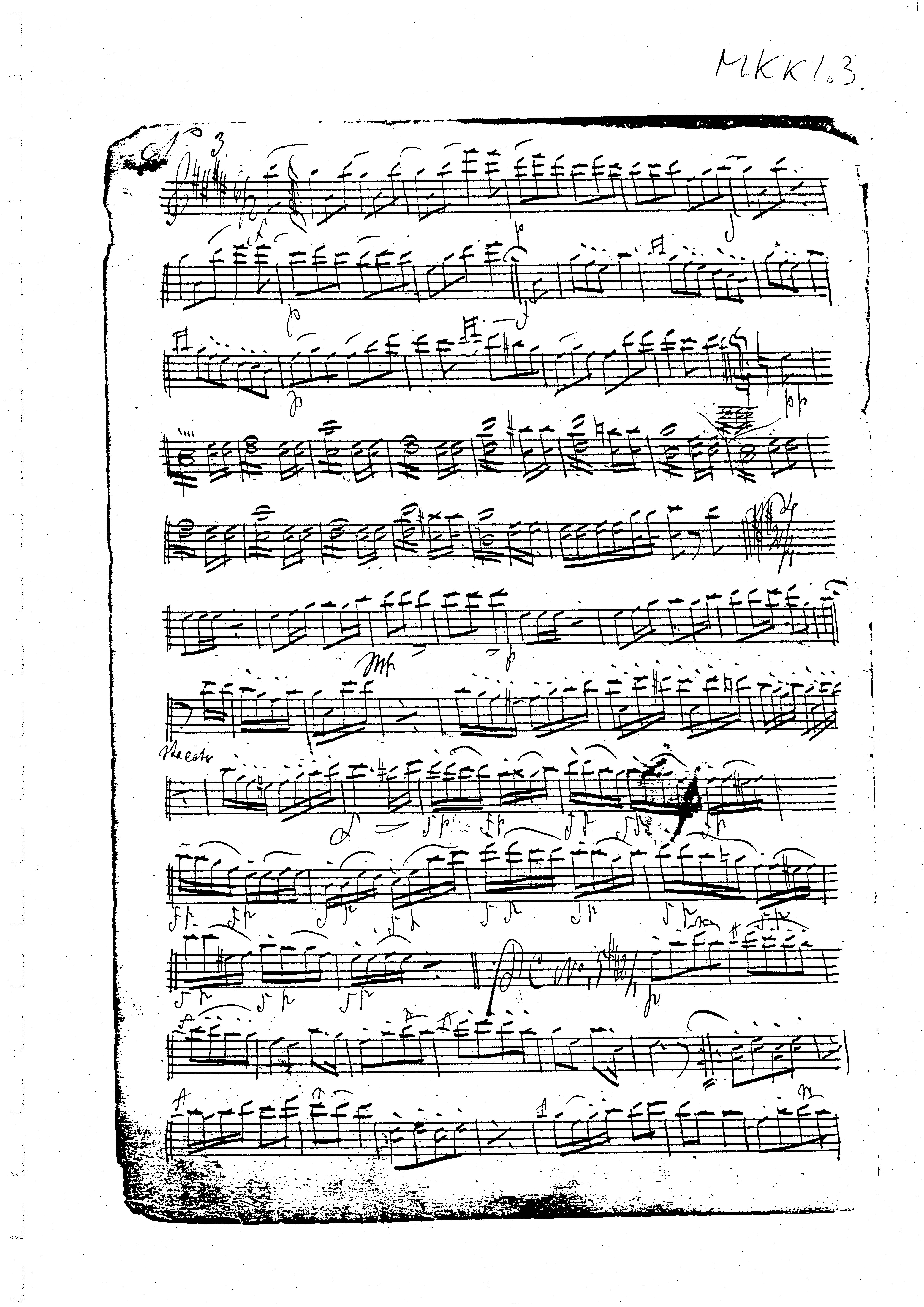 Sa 16 - Folkemusikk fra Vestfold, Gjerdesamlingen, VEMU/A-1868/H/L0001/0001: Innsamlet informasjon, kopier / 1a Noter etter Martin Kjeldsen Kalleberg