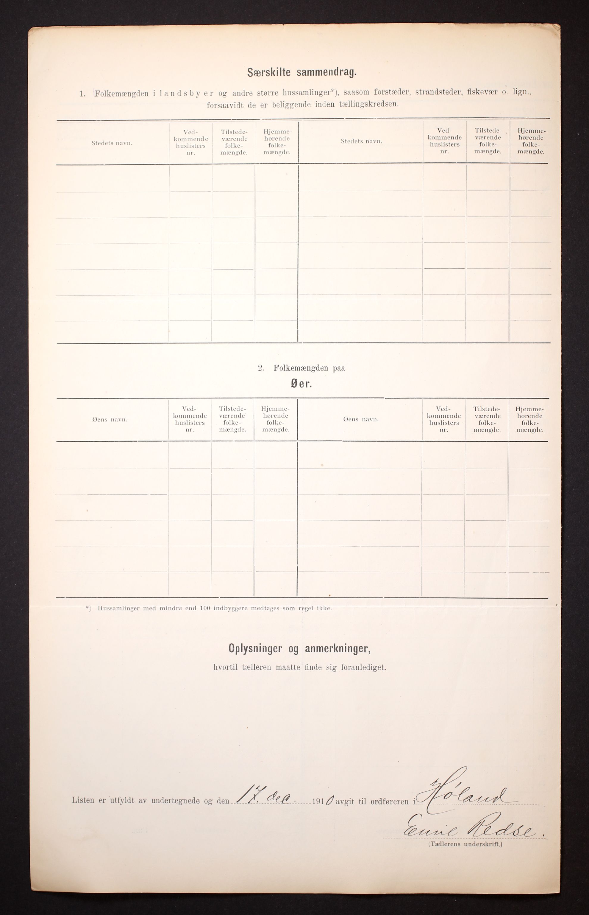 RA, Folketelling 1910 for 0221 Høland herred, 1910, s. 9