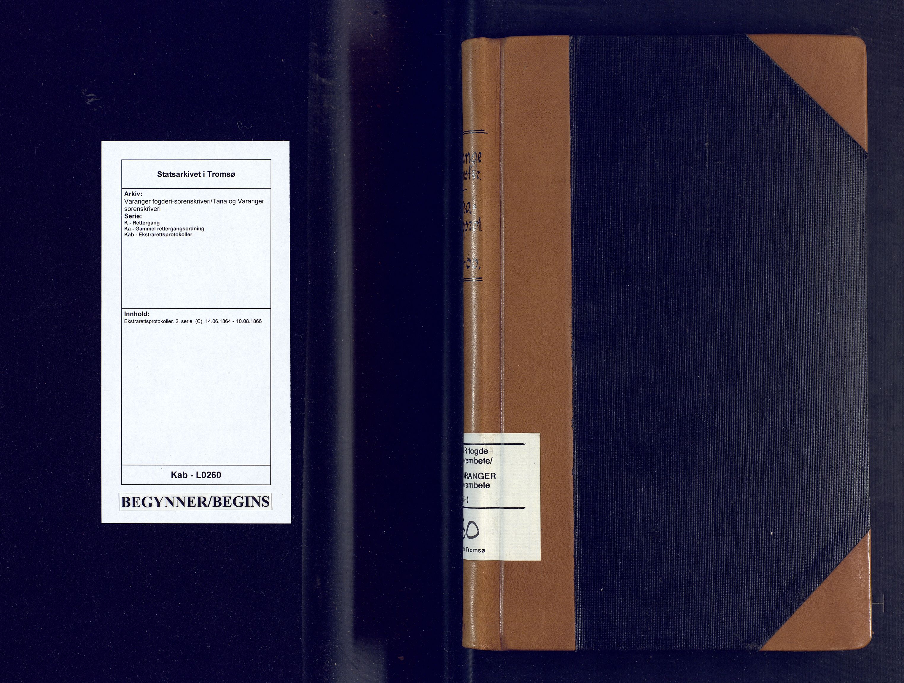 Varanger fogderi-sorenskriveri/Tana og Varanger sorenskriveri, AV/SATØ-S-0059/1/K/Ka/Kab/L0260: Ekstrarettsprotokoller. 2. serie. (C), 1864-1866