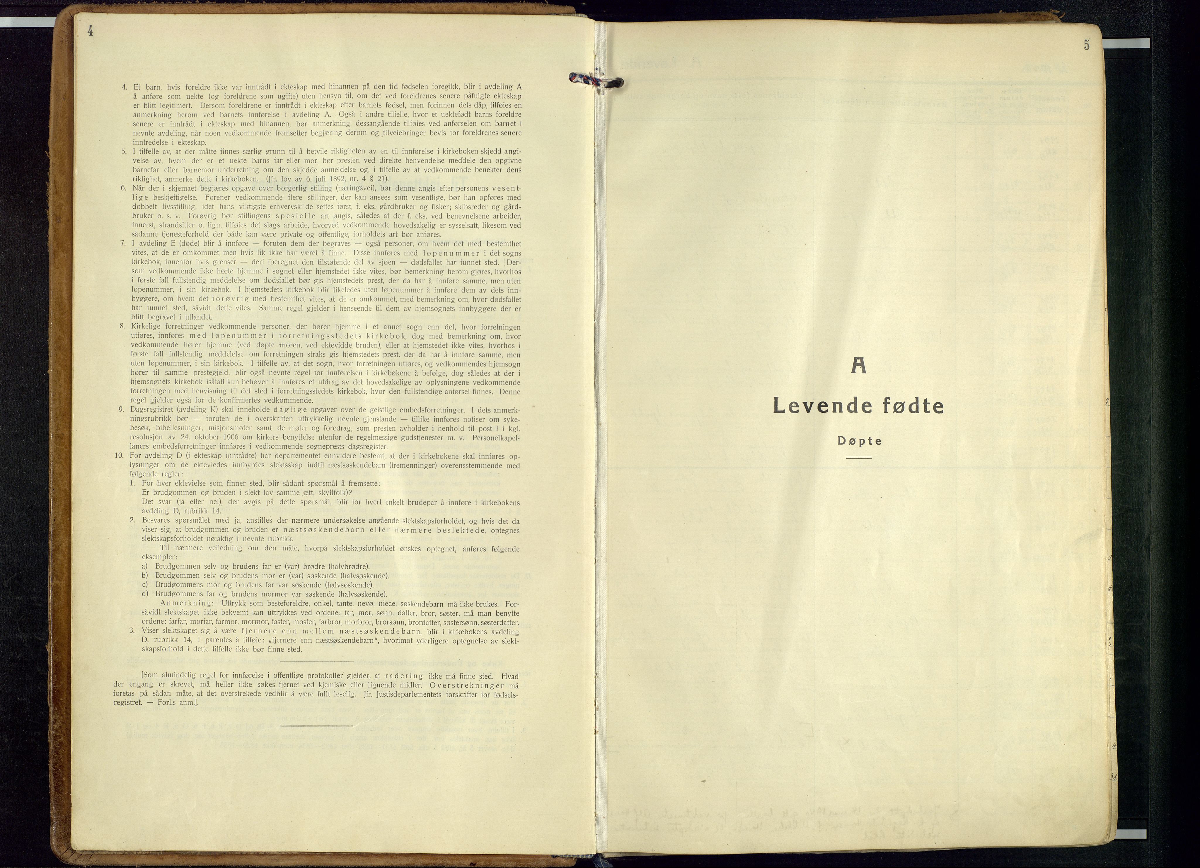 Vang prestekontor, Hedmark, SAH/PREST-008/H/Ha/Haa/L0023: Ministerialbok nr. 23, 1932-1957, s. 4-5