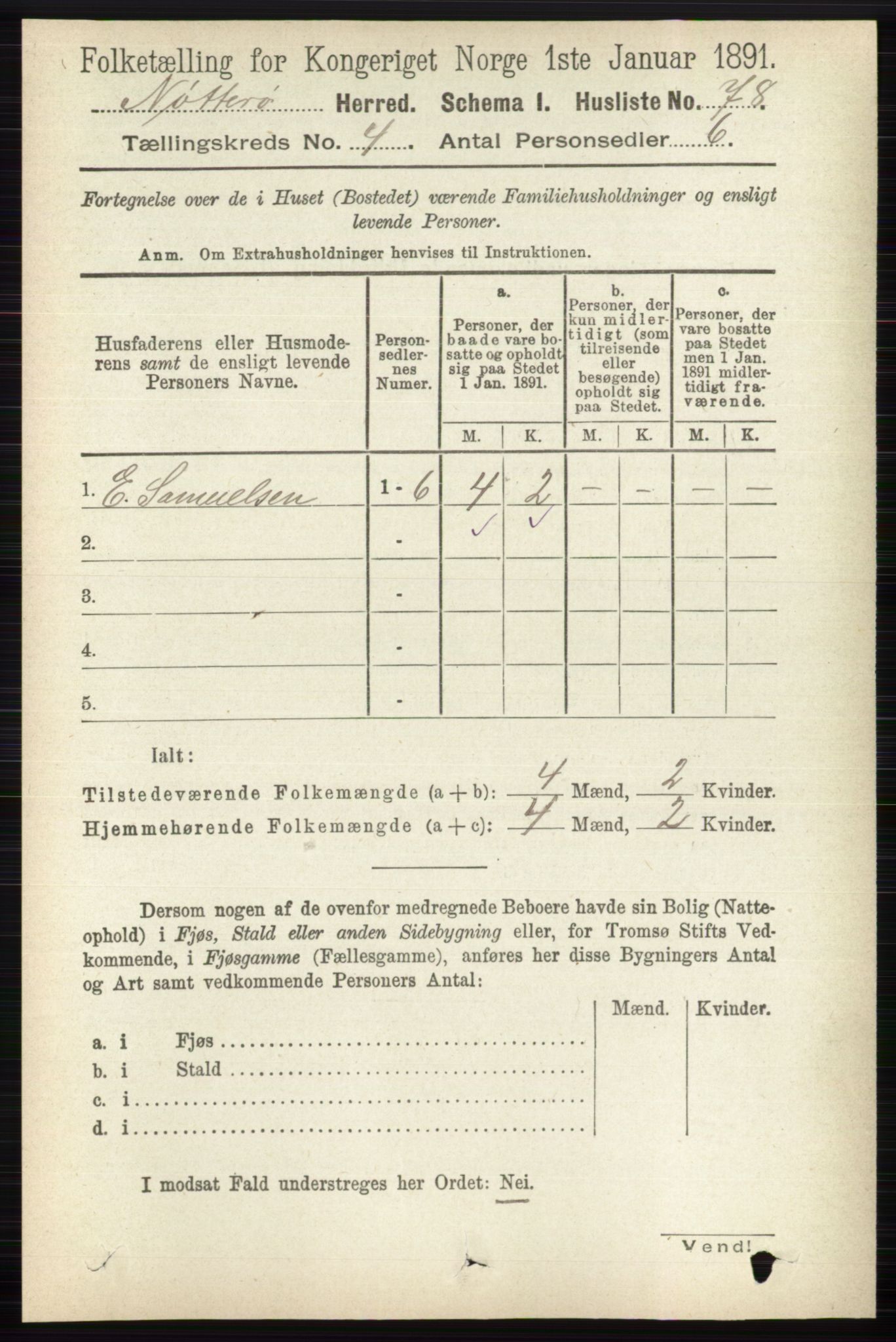 RA, Folketelling 1891 for 0722 Nøtterøy herred, 1891, s. 2021
