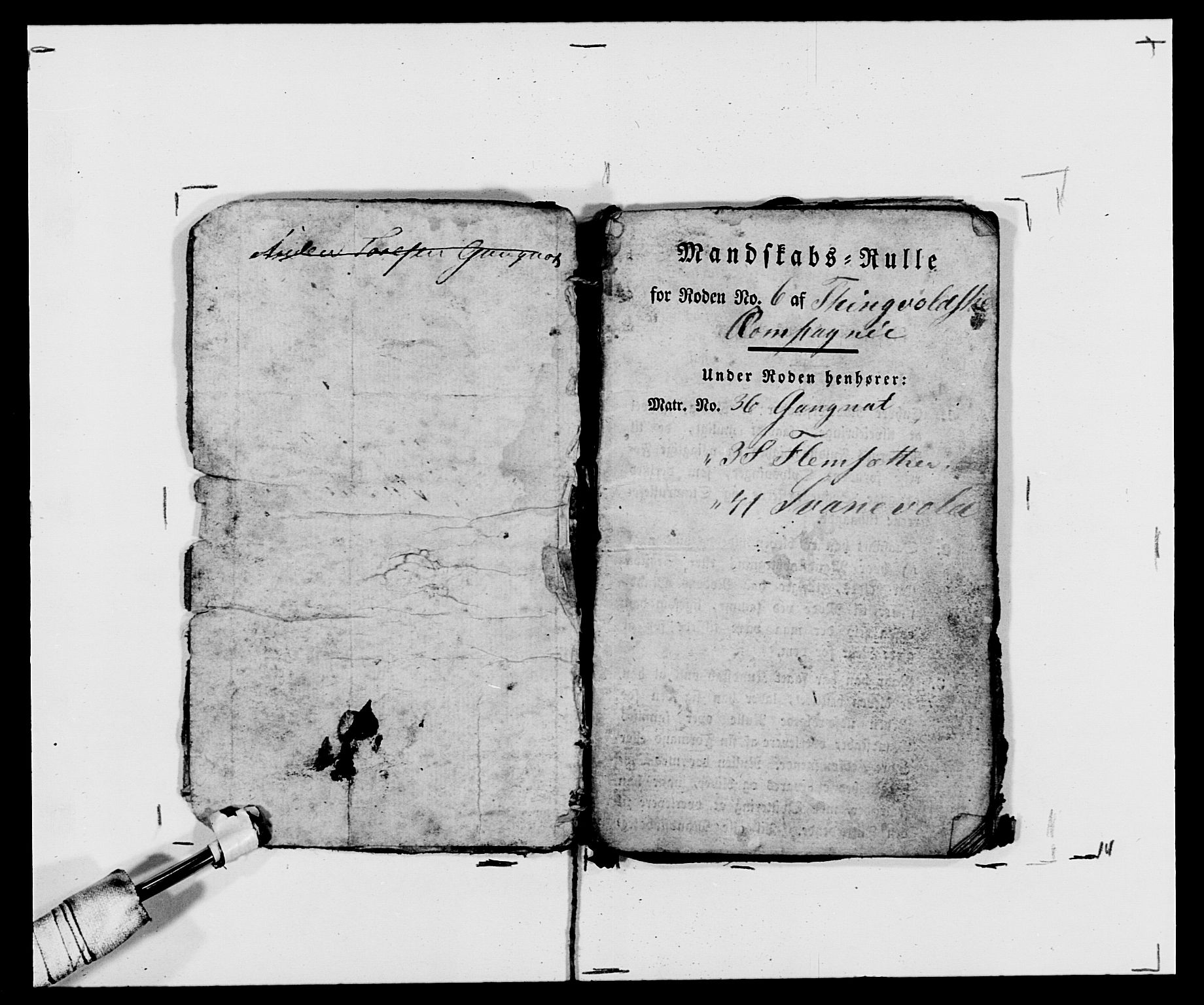 Generalitets- og kommissariatskollegiet, Det kongelige norske kommissariatskollegium, AV/RA-EA-5420/E/Eh/L0120: Tingvollske kompani, 1850-1870, s. 36
