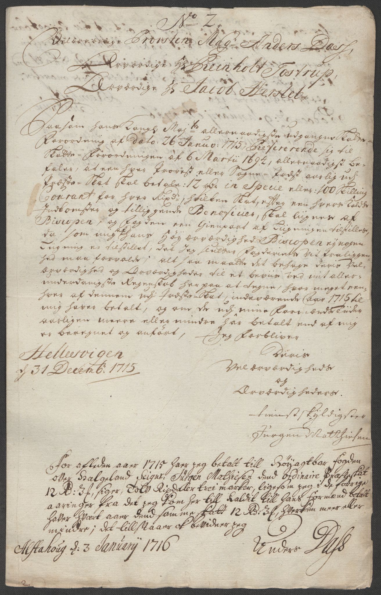Rentekammeret inntil 1814, Reviderte regnskaper, Fogderegnskap, RA/EA-4092/R65/L4513: Fogderegnskap Helgeland, 1714-1715, s. 555