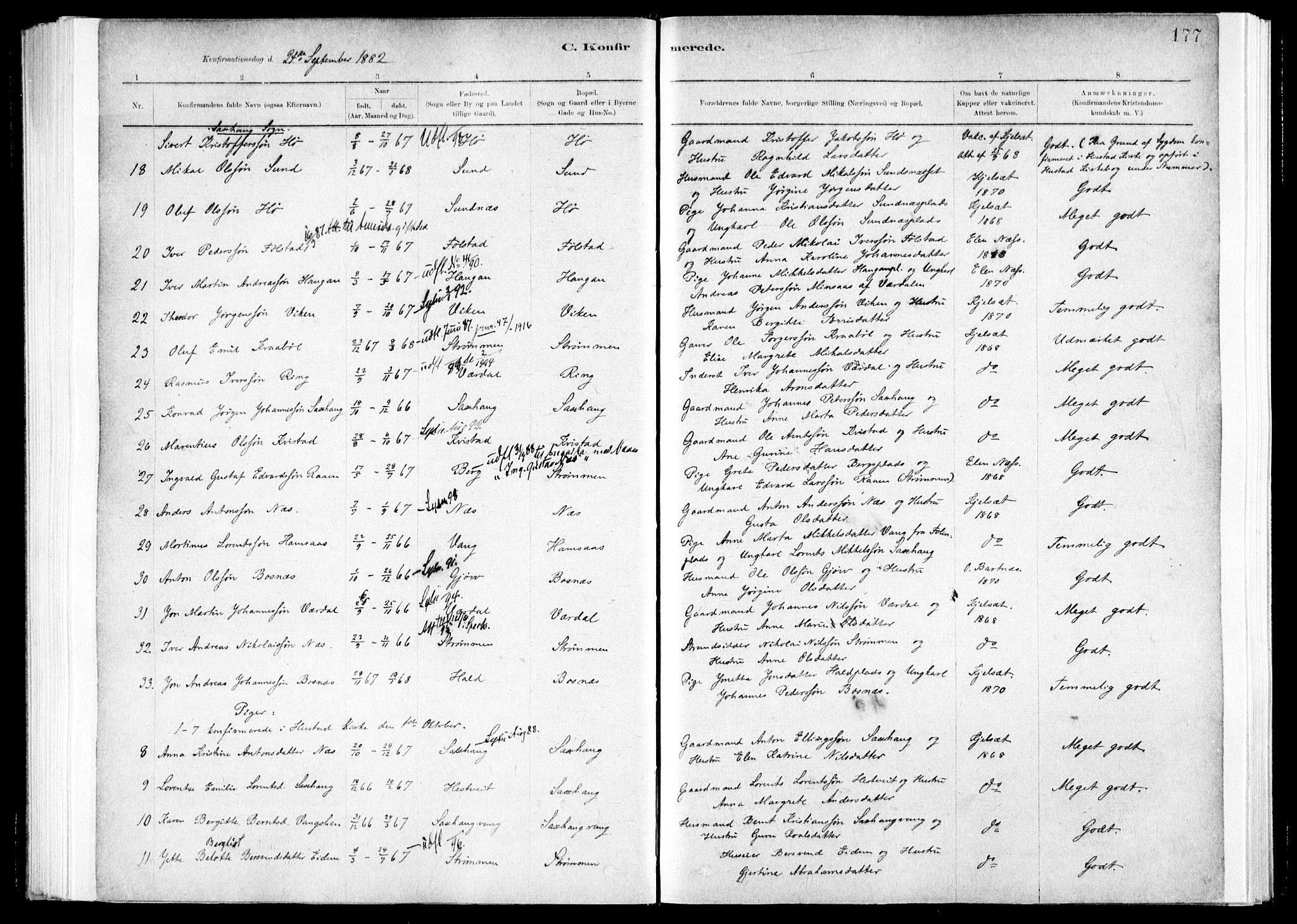 Ministerialprotokoller, klokkerbøker og fødselsregistre - Nord-Trøndelag, AV/SAT-A-1458/730/L0285: Ministerialbok nr. 730A10, 1879-1914, s. 177