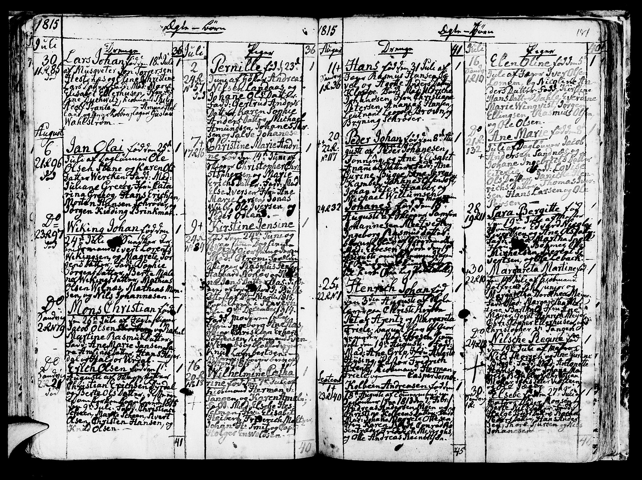 Korskirken sokneprestembete, AV/SAB-A-76101/H/Haa/L0006: Ministerialbok nr. A 6, 1790-1820, s. 181