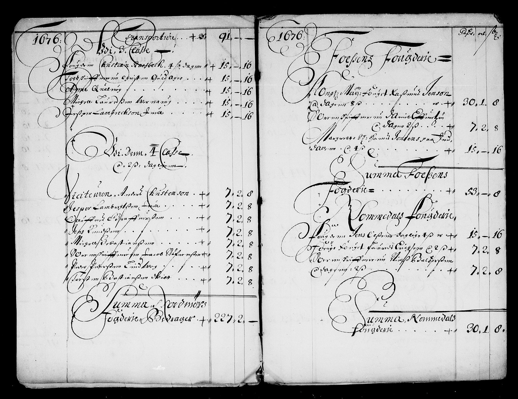 Rentekammeret inntil 1814, Reviderte regnskaper, Stiftamtstueregnskaper, Trondheim stiftamt og Nordland amt, AV/RA-EA-6044/R/Rd/L0044: Trondheim stiftamt, 1671-1676