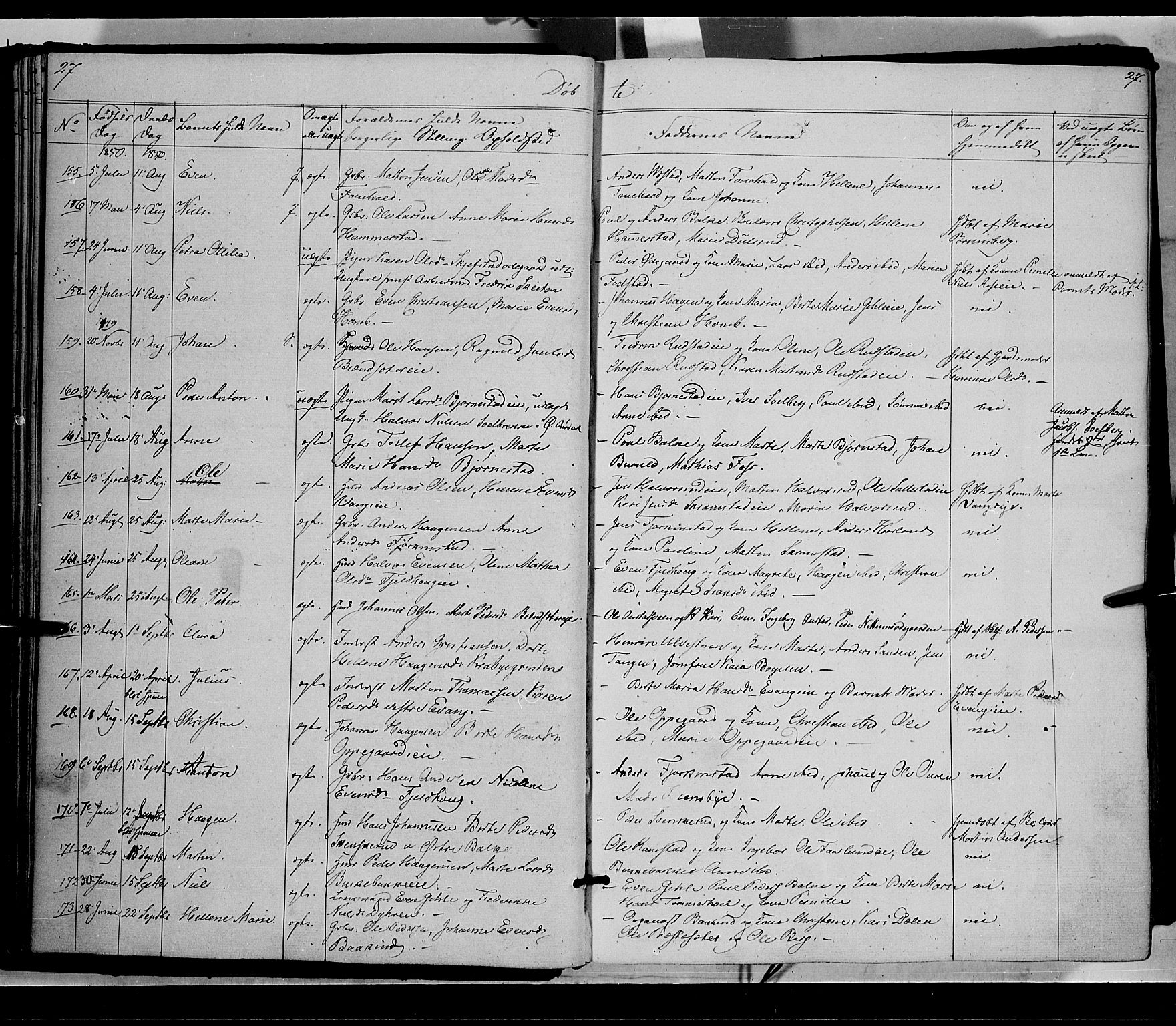 Østre Toten prestekontor, AV/SAH-PREST-104/H/Ha/Haa/L0003: Ministerialbok nr. 3, 1848-1856, s. 27