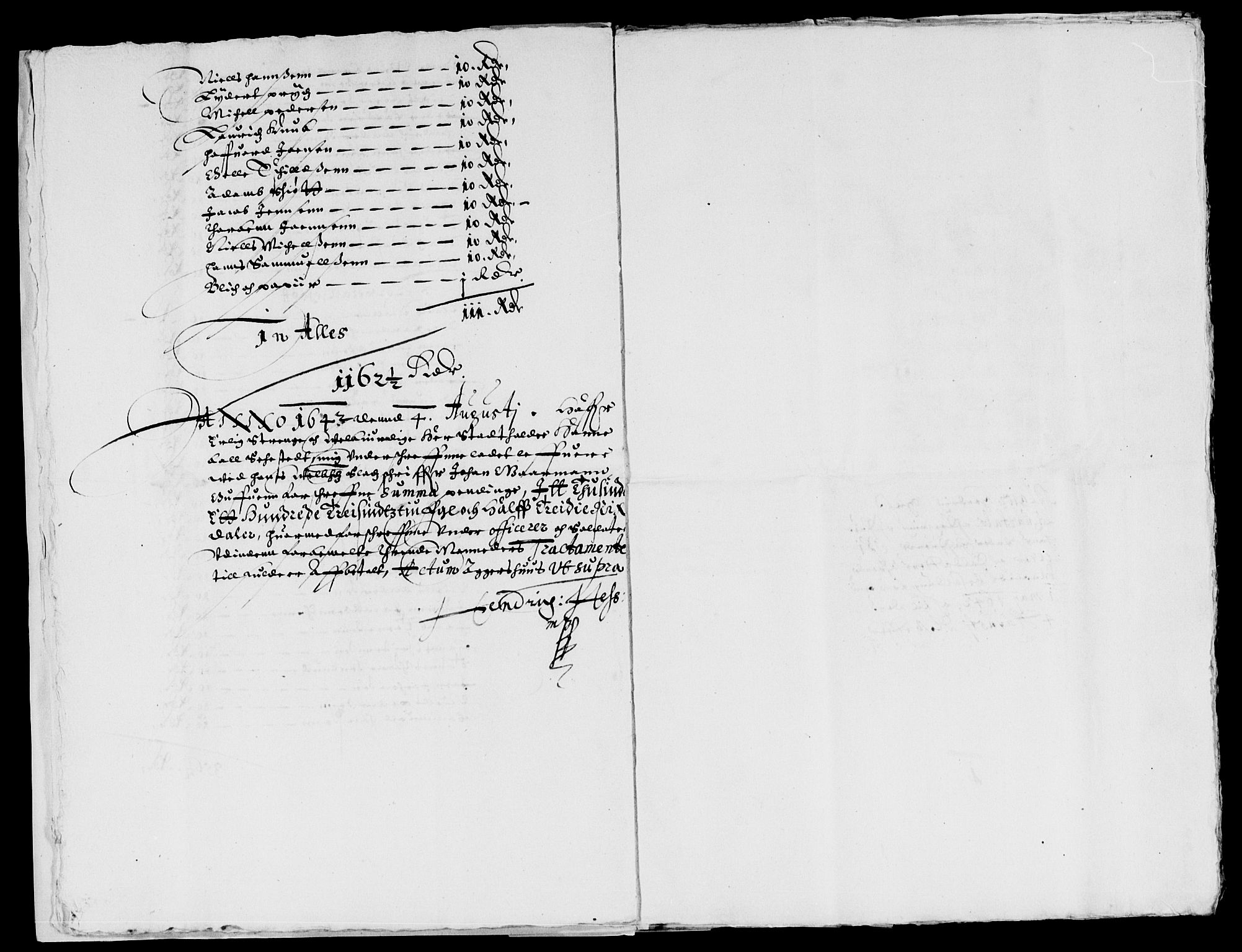 Rentekammeret inntil 1814, Reviderte regnskaper, Lensregnskaper, AV/RA-EA-5023/R/Rb/Rba/L0169: Akershus len, 1642-1643