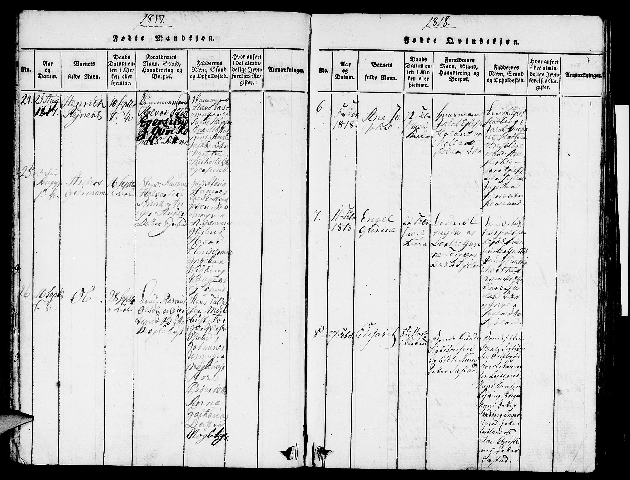 Eigersund sokneprestkontor, AV/SAST-A-101807/S08/L0007: Ministerialbok nr. A 7, 1815-1827
