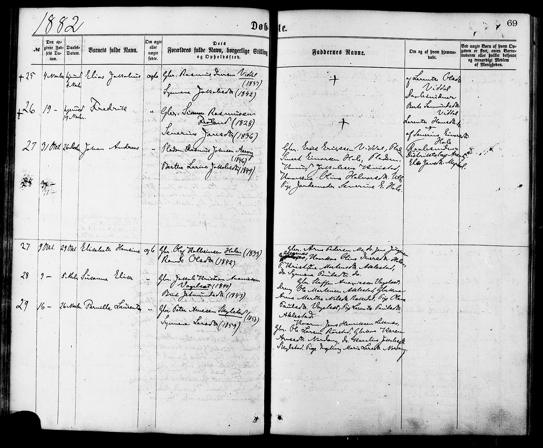 Ministerialprotokoller, klokkerbøker og fødselsregistre - Møre og Romsdal, AV/SAT-A-1454/515/L0210: Ministerialbok nr. 515A06, 1868-1885, s. 69