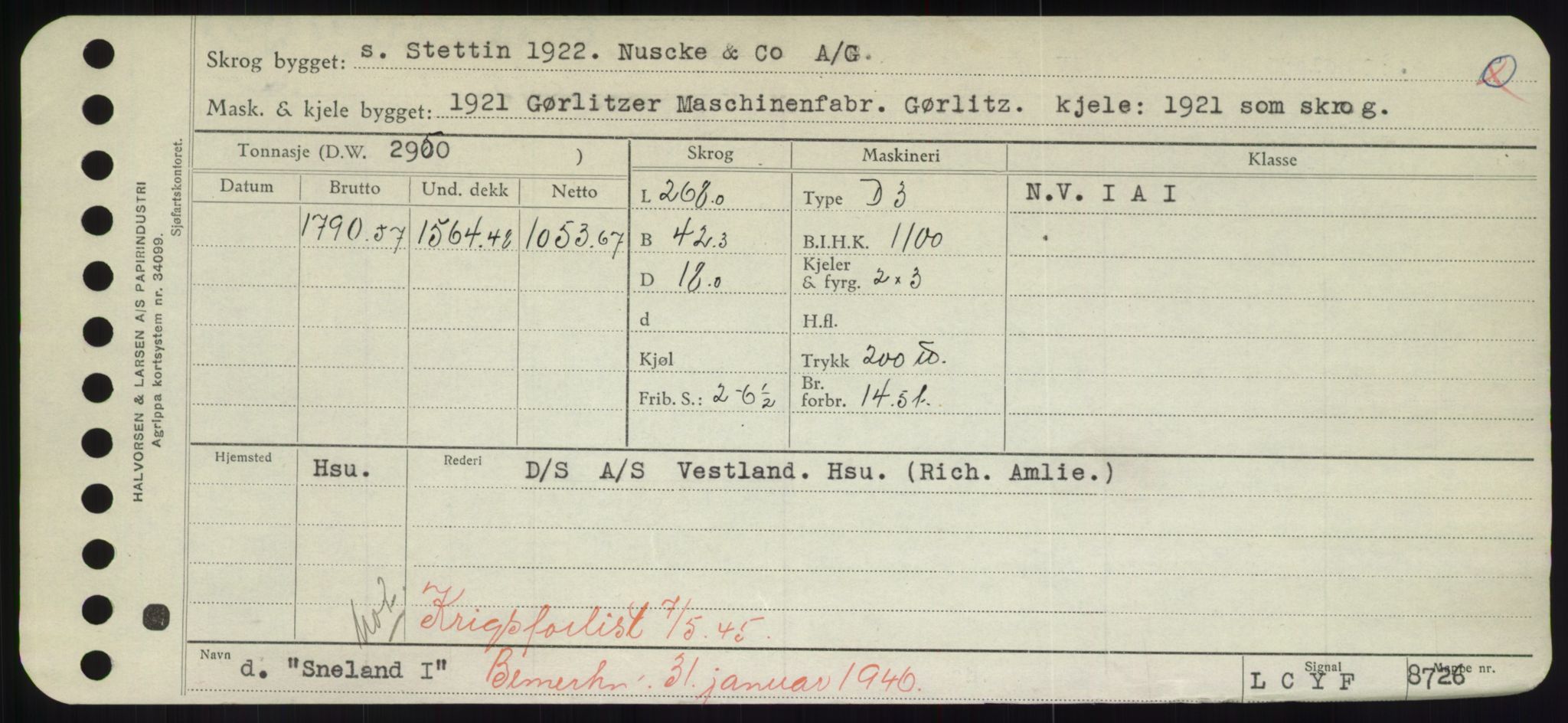 Sjøfartsdirektoratet med forløpere, Skipsmålingen, RA/S-1627/H/Hd/L0035: Fartøy, Sma-Spu, s. 51