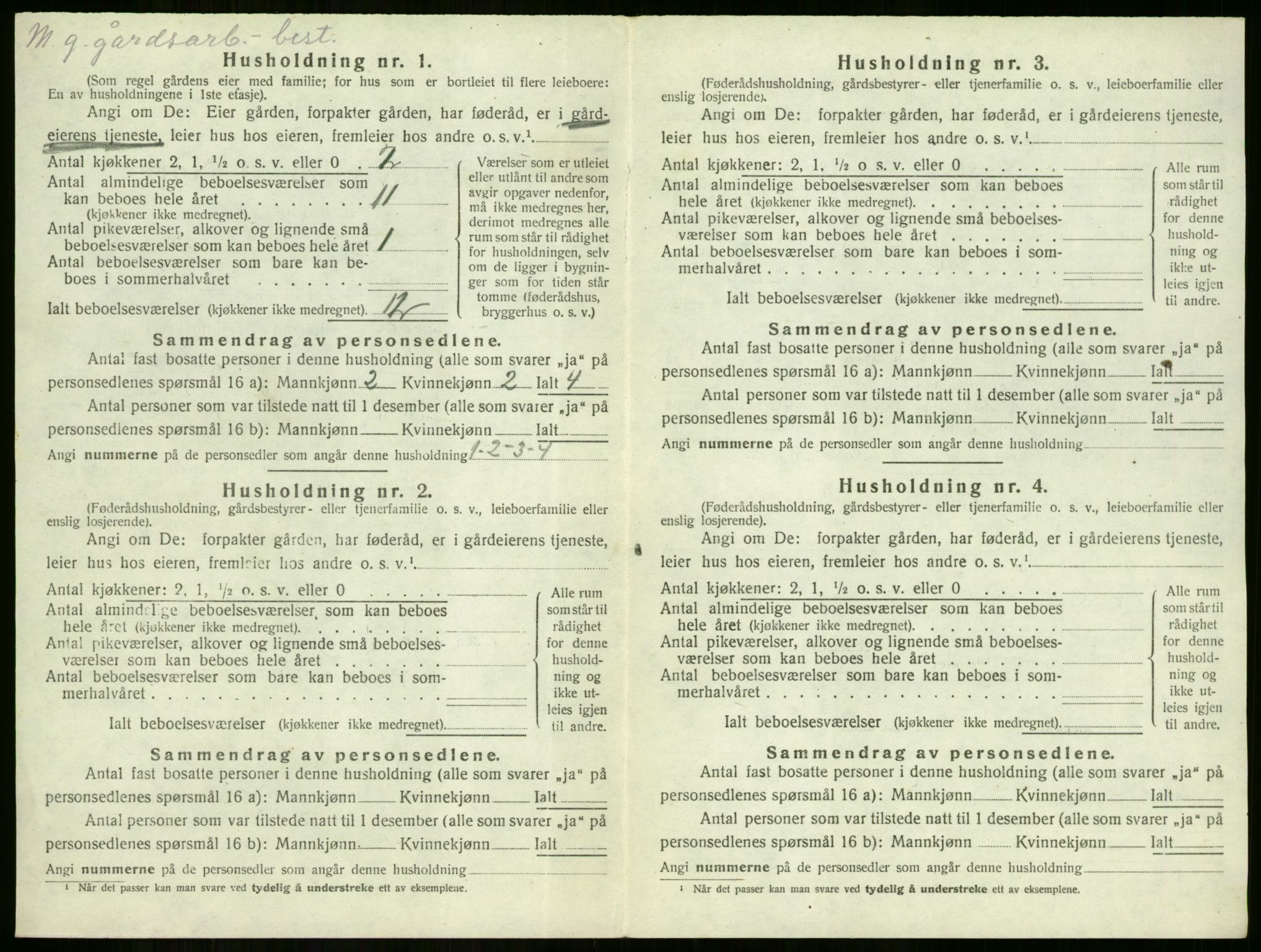 SAKO, Folketelling 1920 for 0612 Hole herred, 1920, s. 464