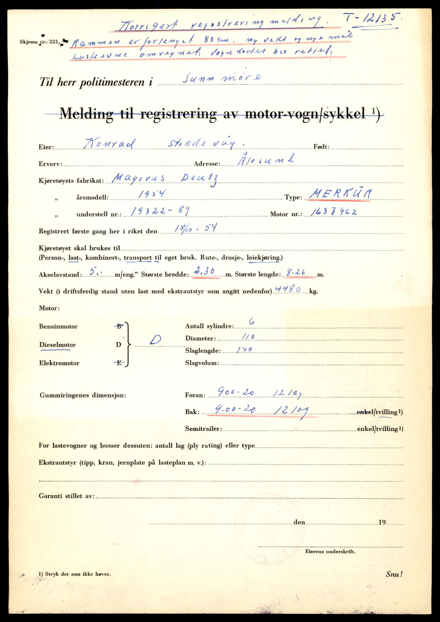 Møre og Romsdal vegkontor - Ålesund trafikkstasjon, AV/SAT-A-4099/F/Fe/L0033: Registreringskort for kjøretøy T 12151 - T 12474, 1927-1998, s. 1605