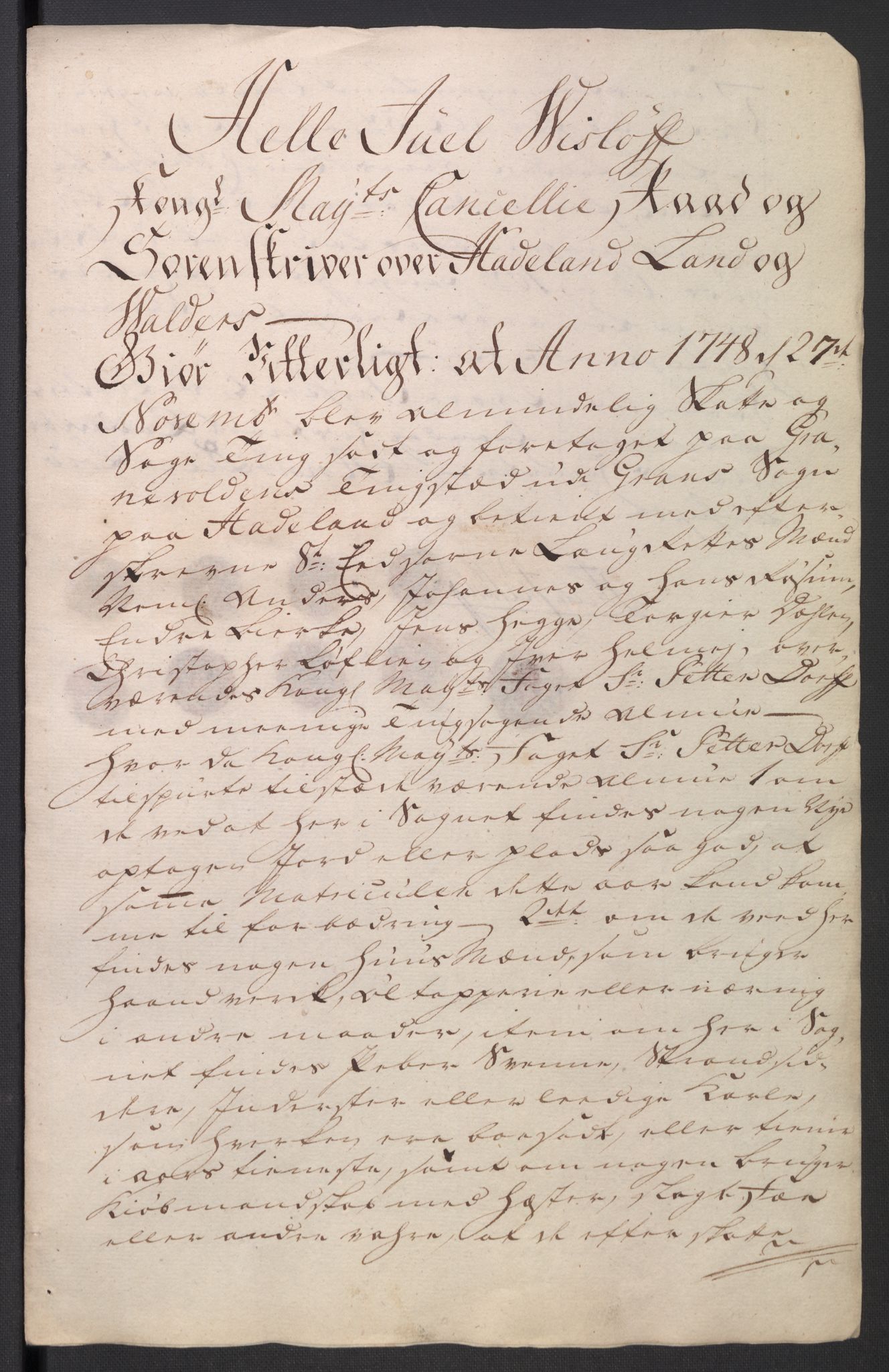 Rentekammeret inntil 1814, Reviderte regnskaper, Fogderegnskap, AV/RA-EA-4092/R18/L1346: Fogderegnskap Hadeland, Toten og Valdres, 1747-1748, s. 301