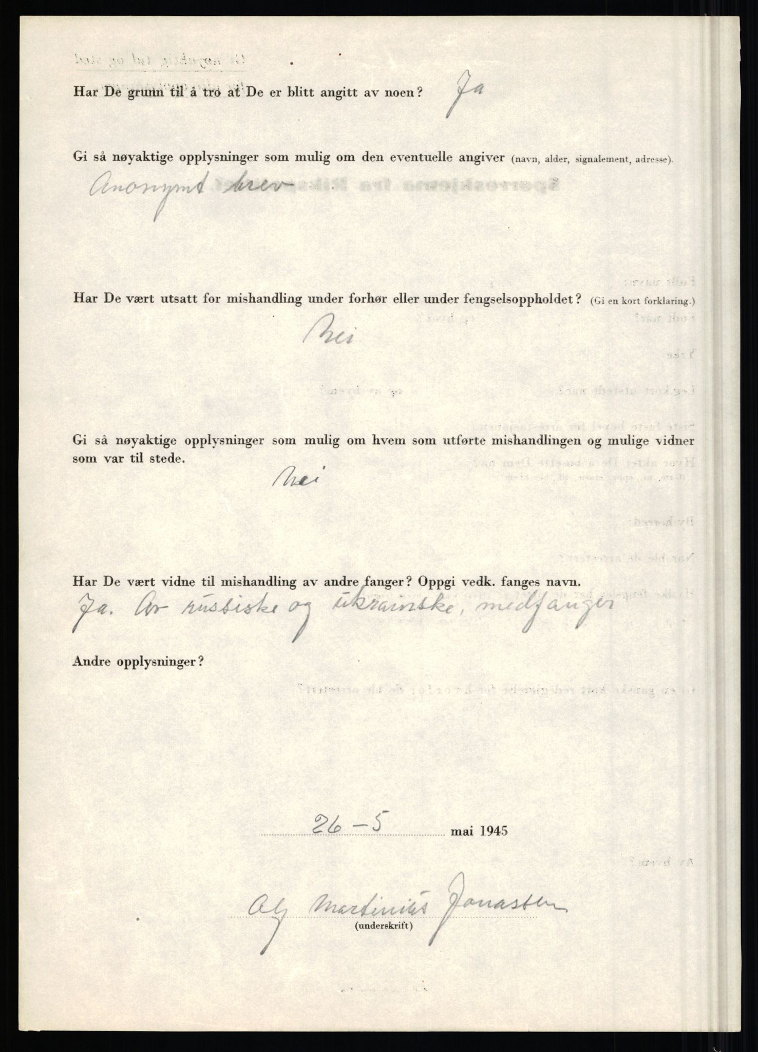 Rikspolitisjefen, AV/RA-S-1560/L/L0008: Jaffe, Bernhard - Karset, Helge Hafsahl, 1940-1945, s. 996