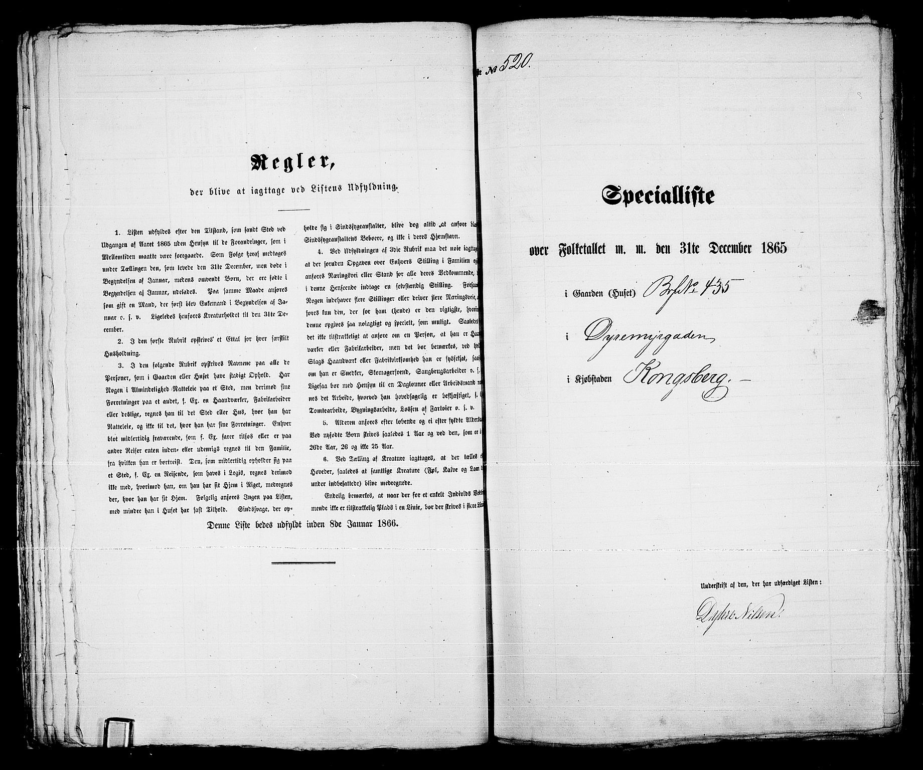 RA, Folketelling 1865 for 0604B Kongsberg prestegjeld, Kongsberg kjøpstad, 1865, s. 1055