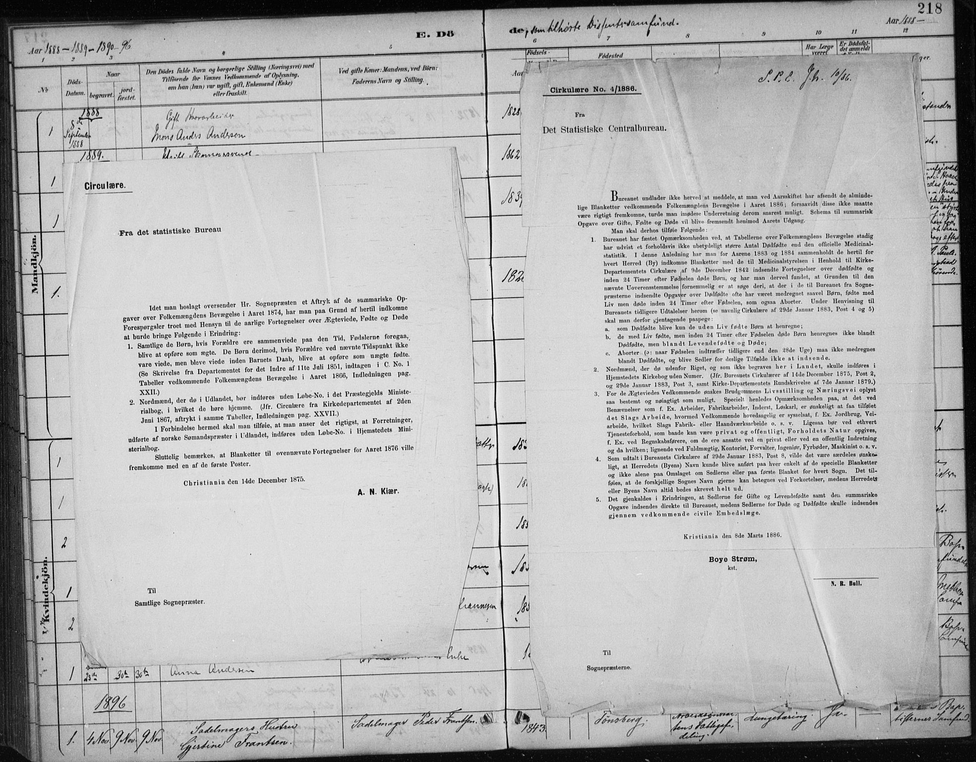 Bergen kommunale pleiehjem - stiftelsespresten, AV/SAB-A-100281: Ministerialbok nr. A 5, 1887-1908, s. 218