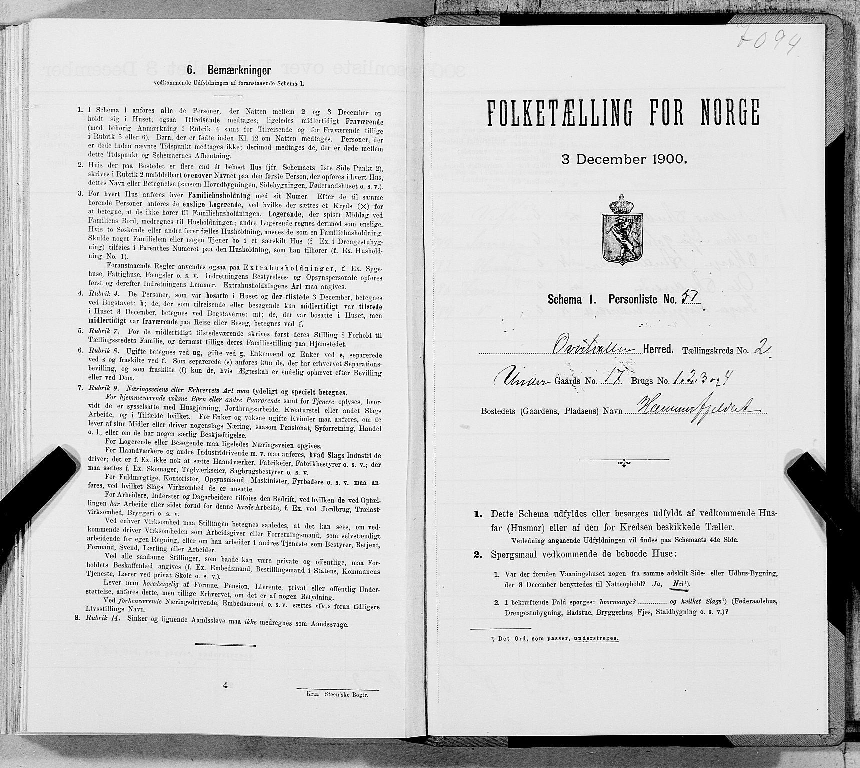 SAT, Folketelling 1900 for 1744 Overhalla herred, 1900, s. 357