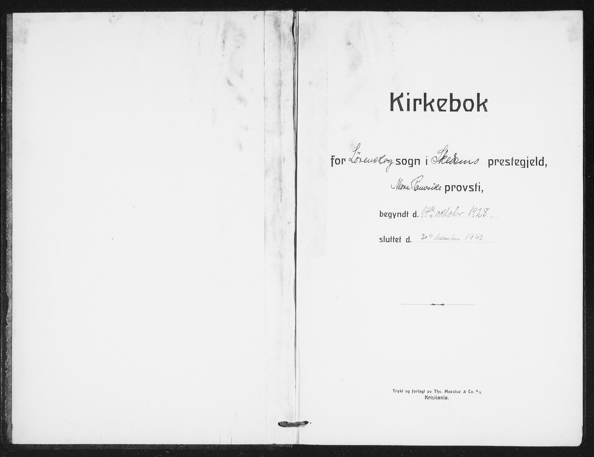 Skedsmo prestekontor Kirkebøker, SAO/A-10033a/G/Gb/L0004: Klokkerbok nr. II 4, 1922-1943