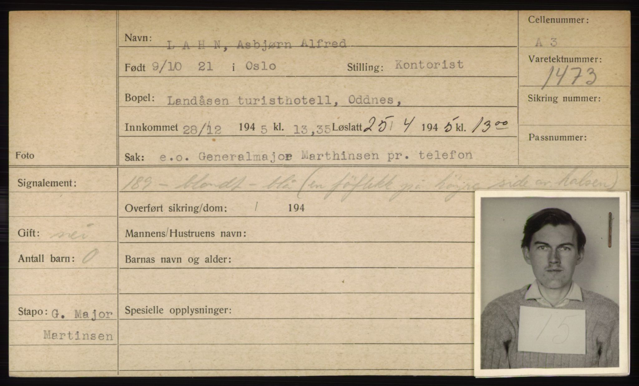 Statspolitiet - Hovedkontoret / Osloavdelingen, AV/RA-S-1329/C/Ck/Cke/L0004: Fangeregister; etternavn L - R, 1941-1945, s. 3