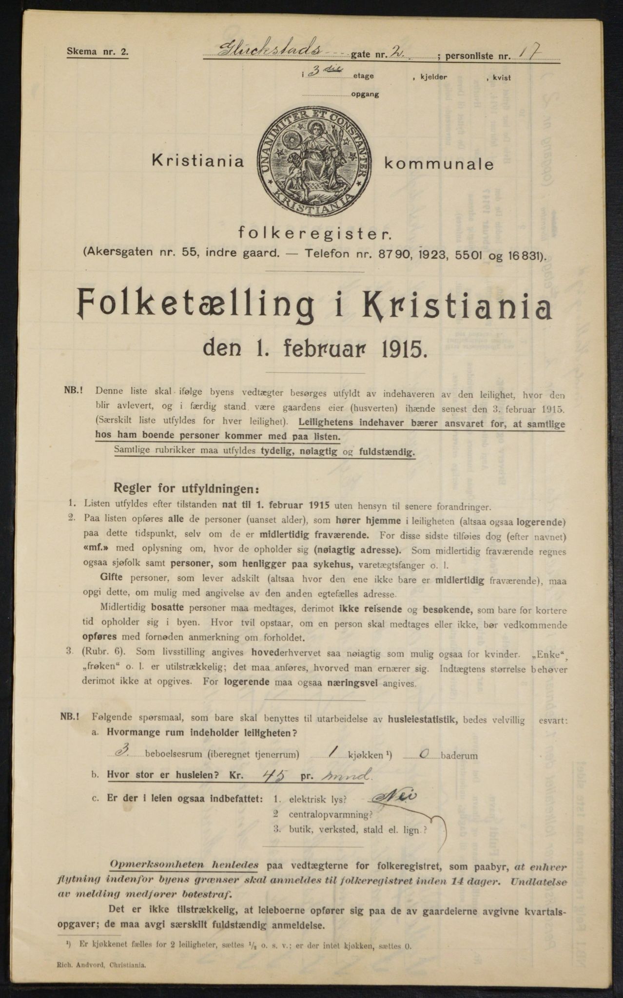 OBA, Kommunal folketelling 1.2.1915 for Kristiania, 1915, s. 29010